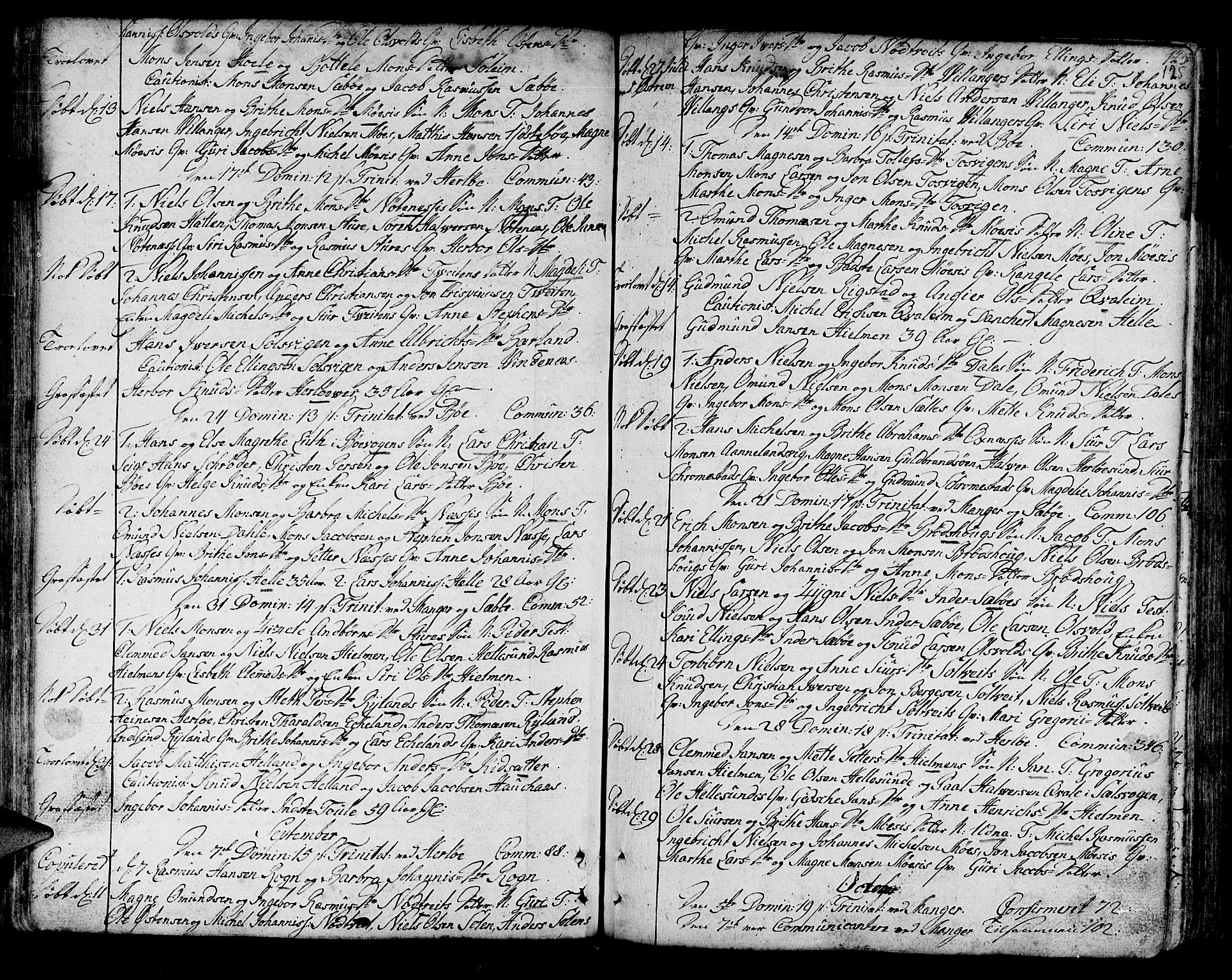 Manger sokneprestembete, SAB/A-76801/H/Haa: Parish register (official) no. A 1, 1759-1791, p. 125
