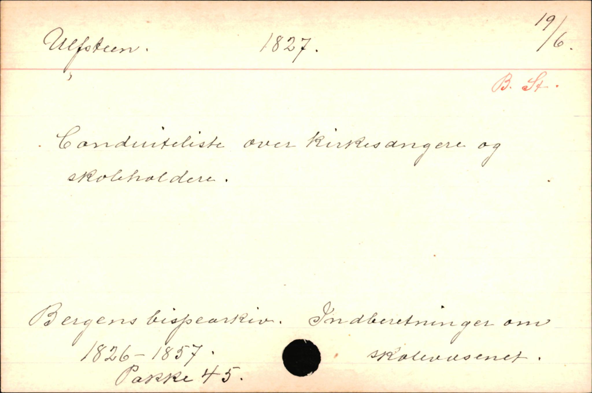 Haugen, Johannes - lærer, SAB/SAB/PA-0036/01/L0001: Om klokkere og lærere, 1521-1904, p. 10626