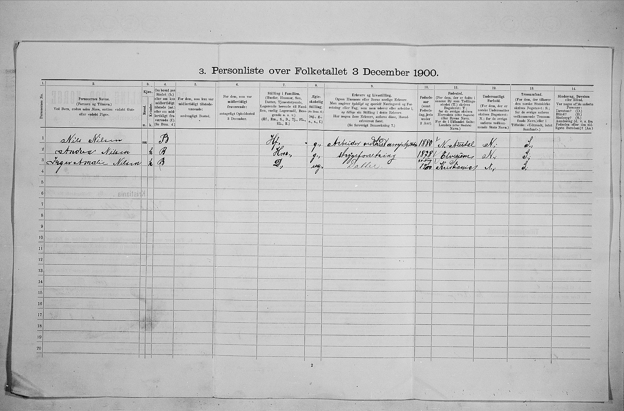 SAO, 1900 census for Kristiania, 1900, p. 42630