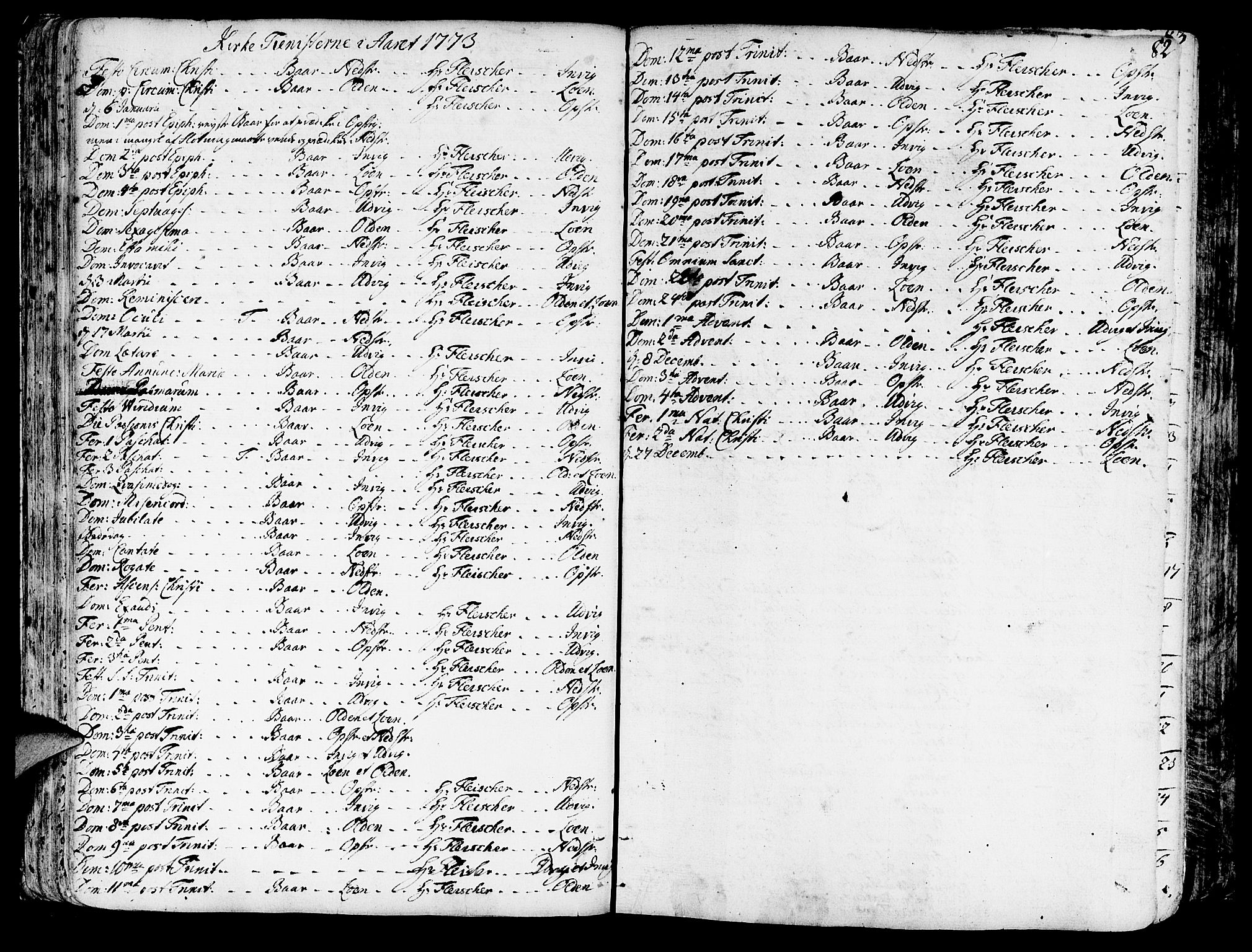 Innvik sokneprestembete, SAB/A-80501: Parish register (official) no. A 1, 1750-1816, p. 82