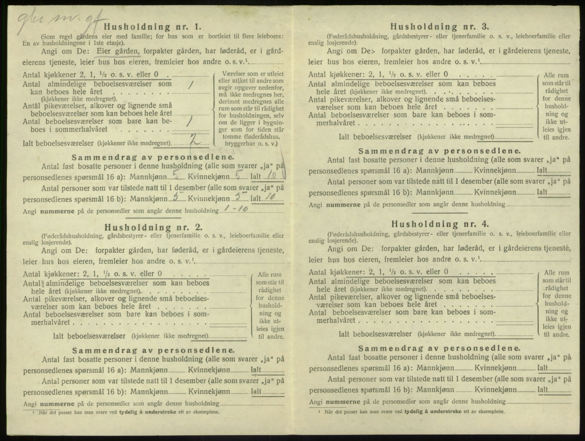SAB, 1920 census for Vevring, 1920, p. 359