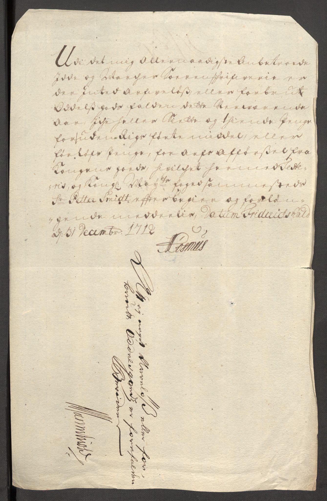 Rentekammeret inntil 1814, Reviderte regnskaper, Fogderegnskap, AV/RA-EA-4092/R01/L0021: Fogderegnskap Idd og Marker, 1712, p. 190