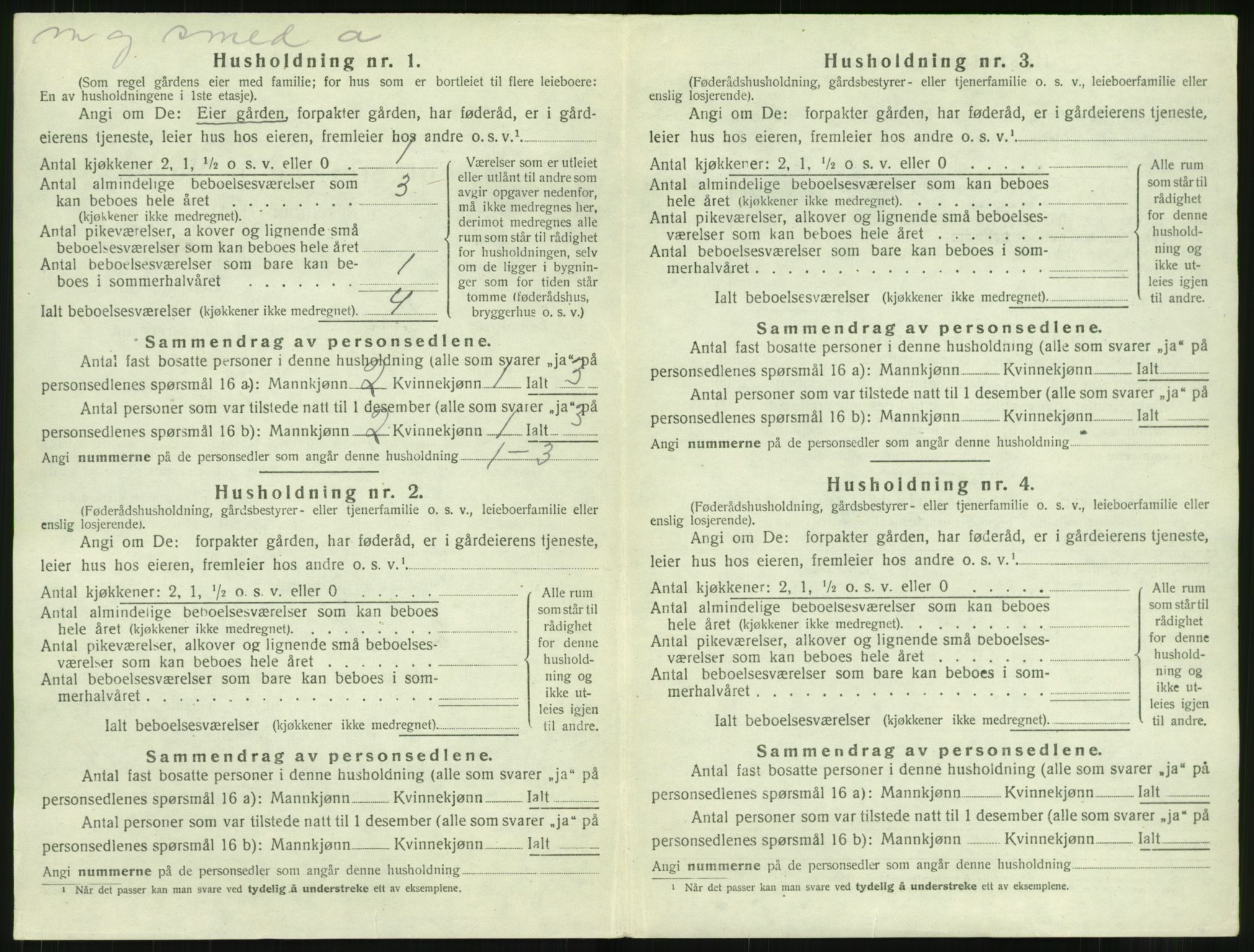 SAT, 1920 census for Bremsnes, 1920, p. 246