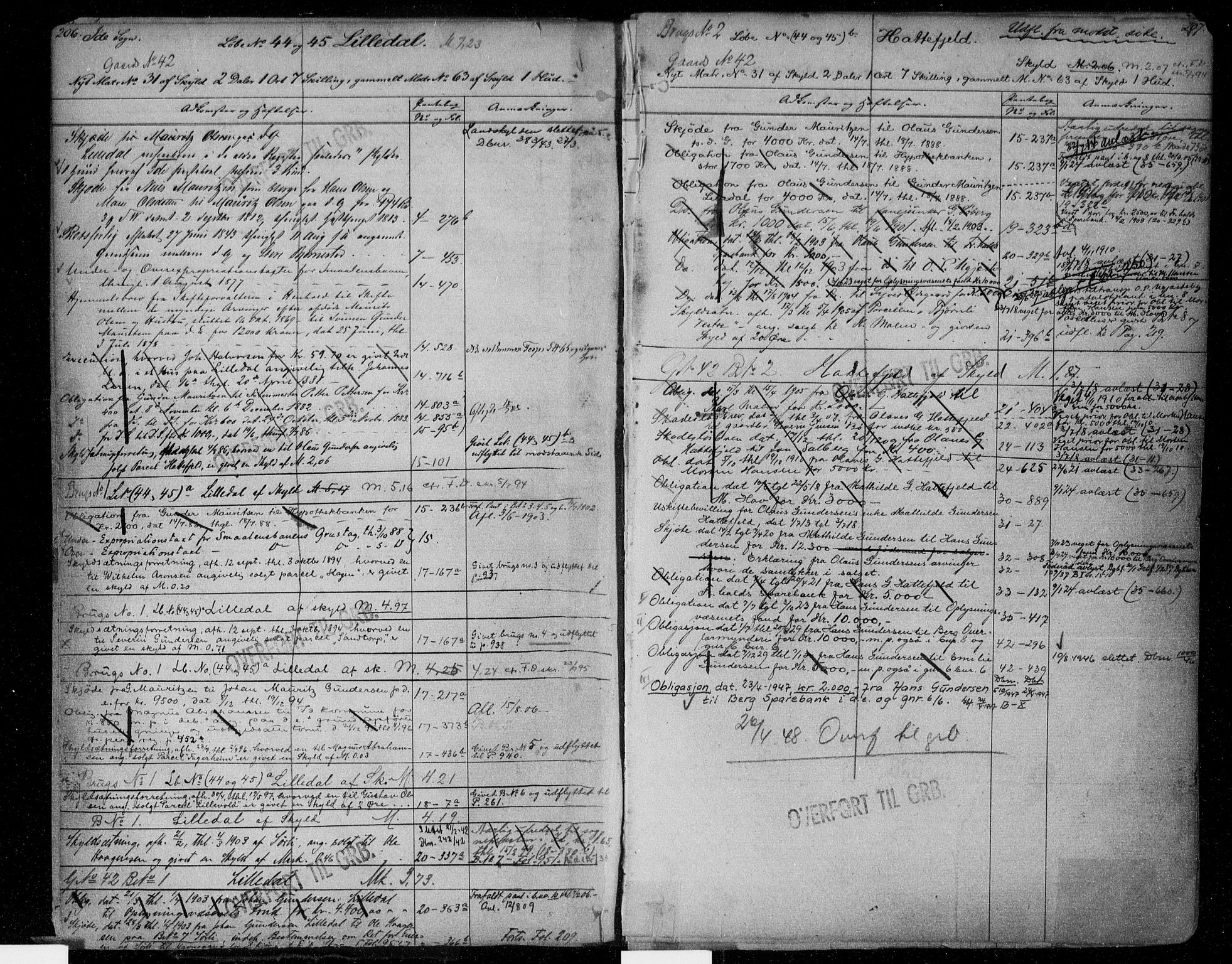 Idd og Marker sorenskriveri, SAO/A-10283/G/Ga/Gac/L0001: Mortgage register no. II 1, 1848-1950, p. 206-207