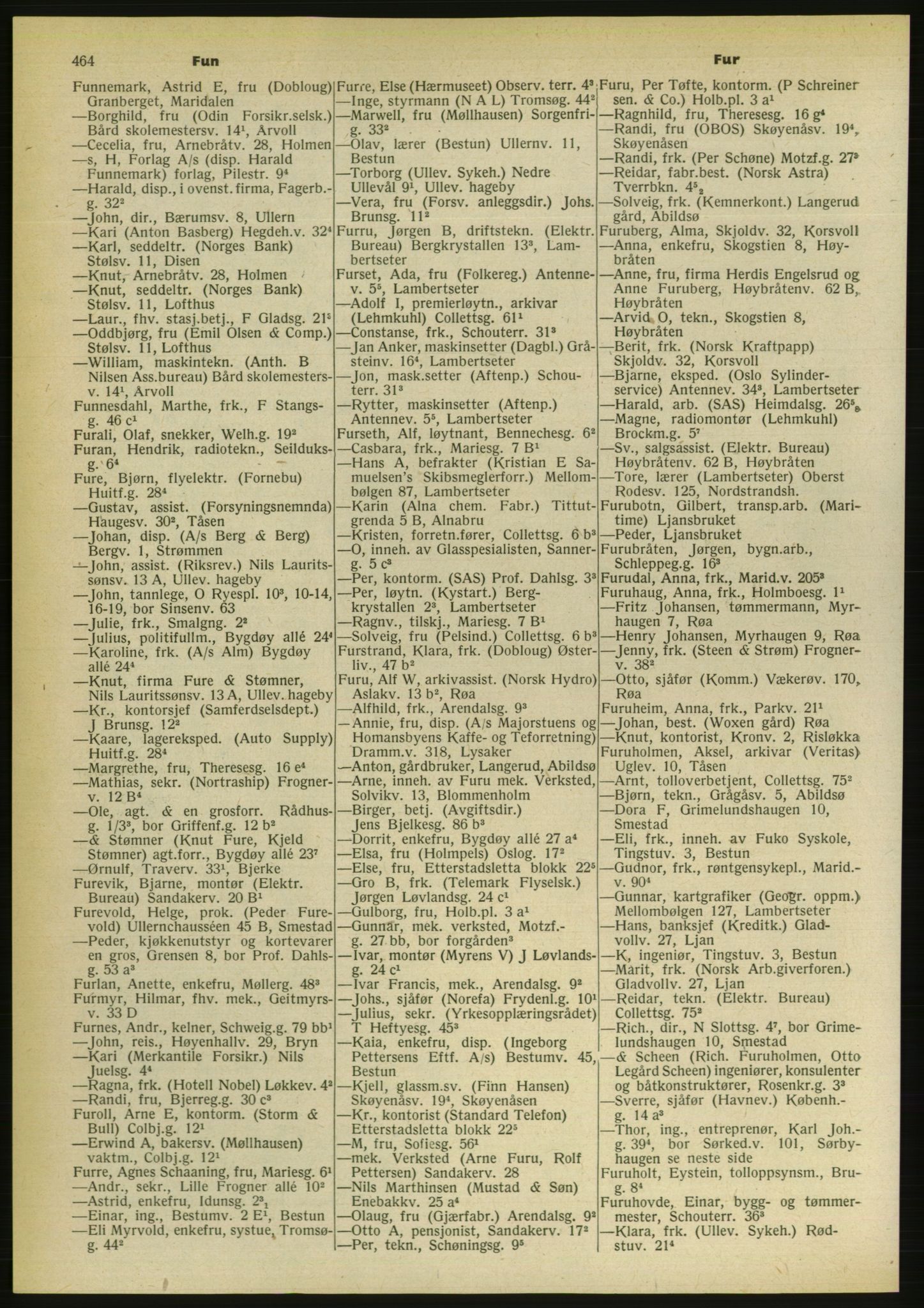 Kristiania/Oslo adressebok, PUBL/-, 1956-1957, p. 464
