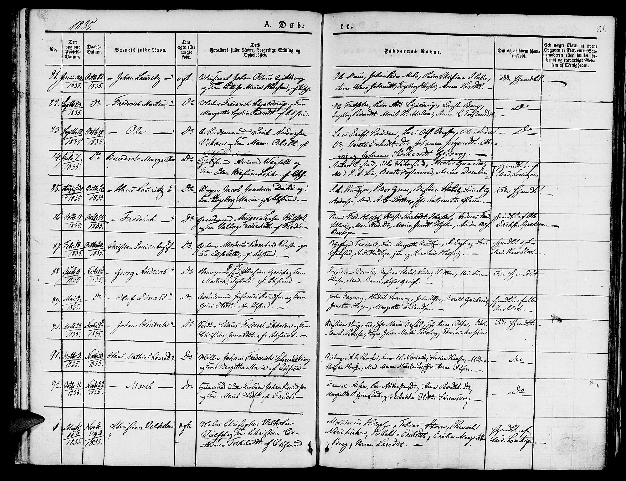 Ministerialprotokoller, klokkerbøker og fødselsregistre - Møre og Romsdal, AV/SAT-A-1454/572/L0843: Parish register (official) no. 572A06, 1832-1842, p. 23