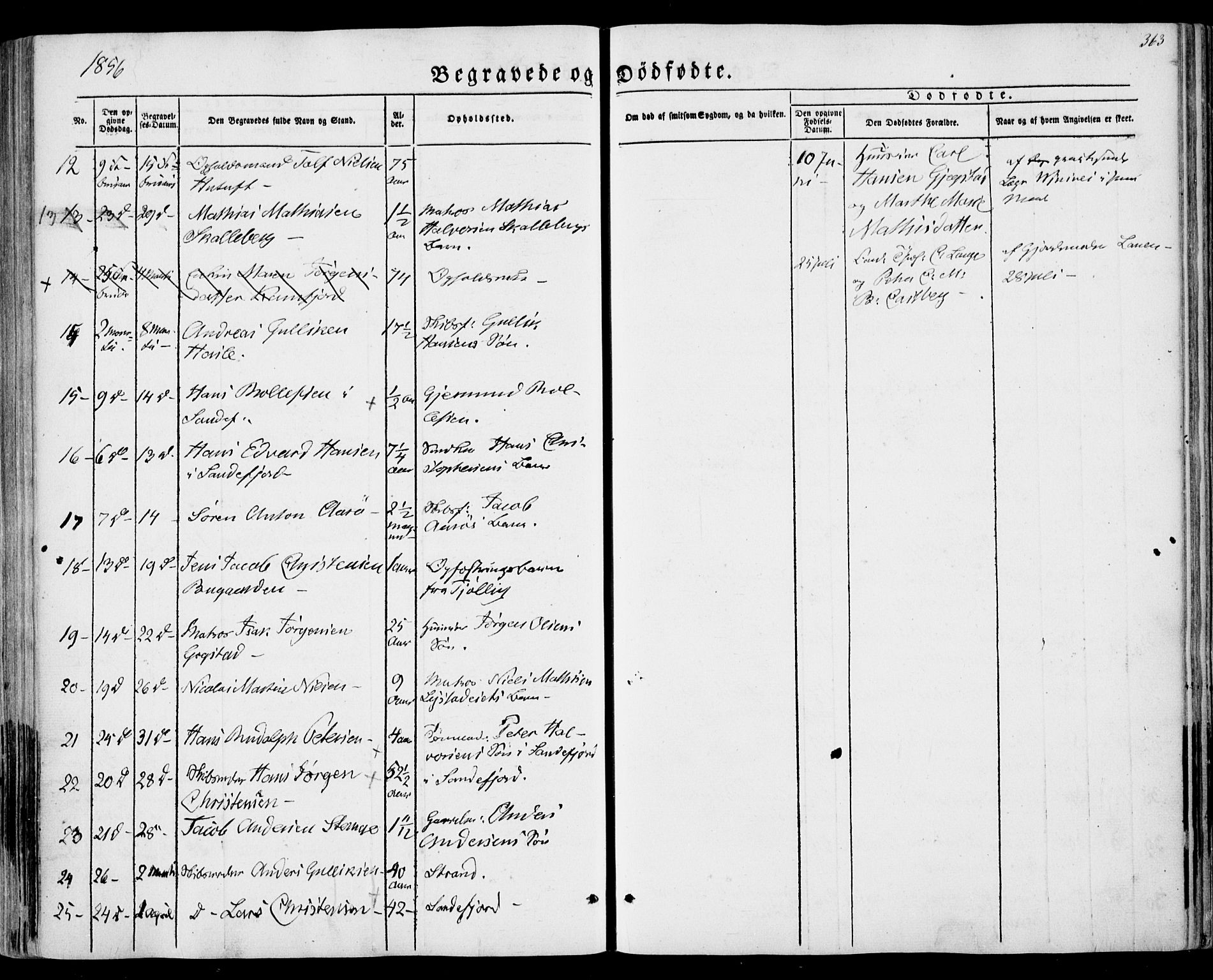 Sandar kirkebøker, AV/SAKO-A-243/F/Fa/L0007: Parish register (official) no. 7, 1855-1861, p. 363