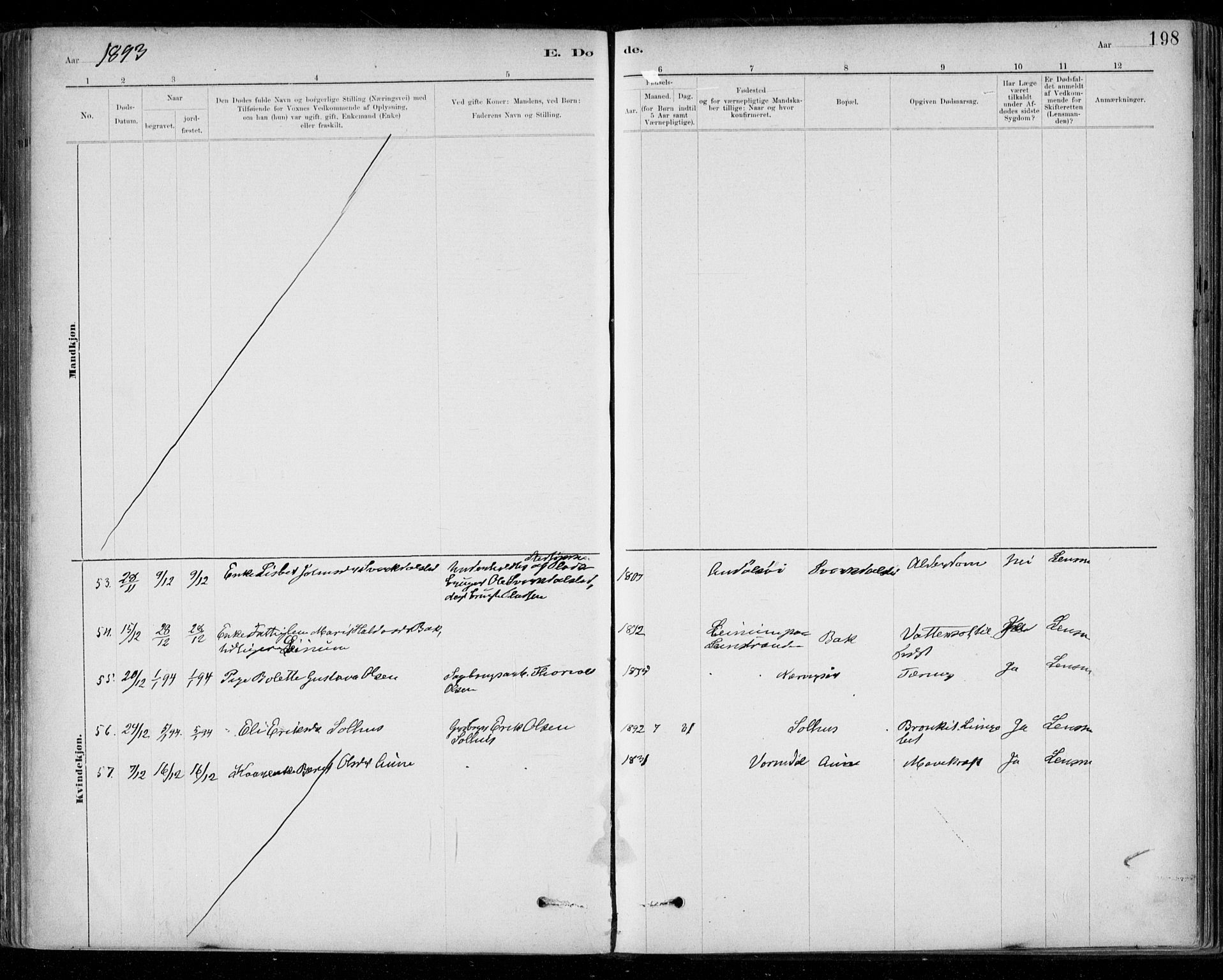 Ministerialprotokoller, klokkerbøker og fødselsregistre - Sør-Trøndelag, AV/SAT-A-1456/668/L0810: Parish register (official) no. 668A10, 1881-1894, p. 198