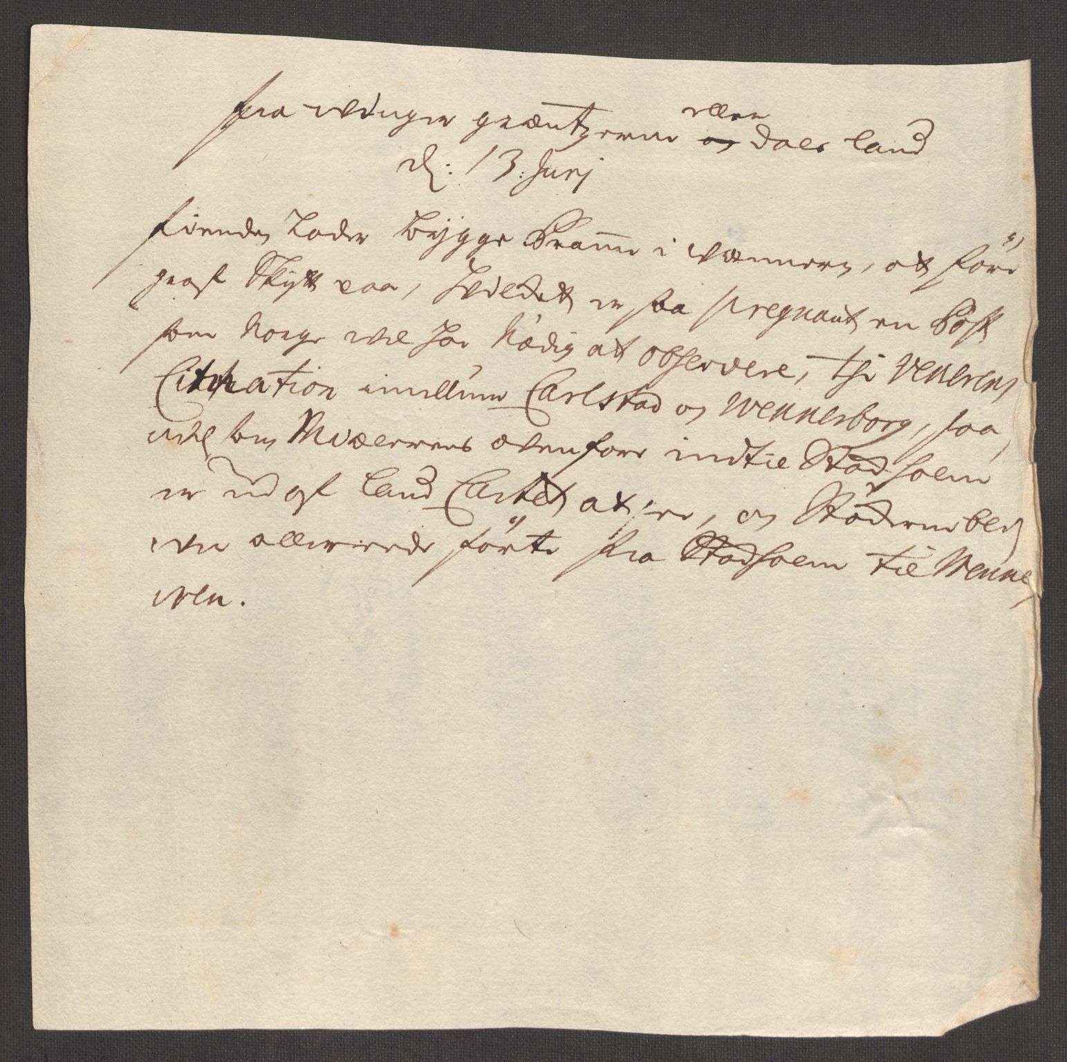 Kommanderende general (KG I) med Det norske krigsdirektorium, AV/RA-EA-5419/E/Eb/L0012: Kunnskap om fienden, kronologisk ordnet, 1718-1719, p. 43