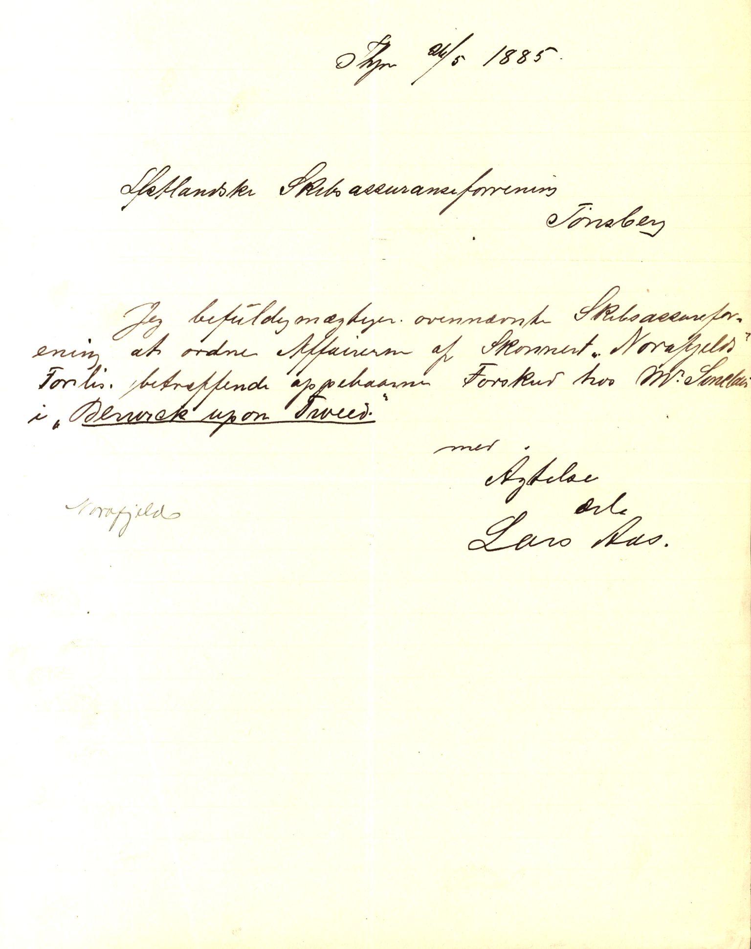 Pa 63 - Østlandske skibsassuranceforening, VEMU/A-1079/G/Ga/L0018/0004: Havaridokumenter / Nymph, Odd, Norafjeld, Kvik, Hast, Finland, Gefion, 1885, p. 14