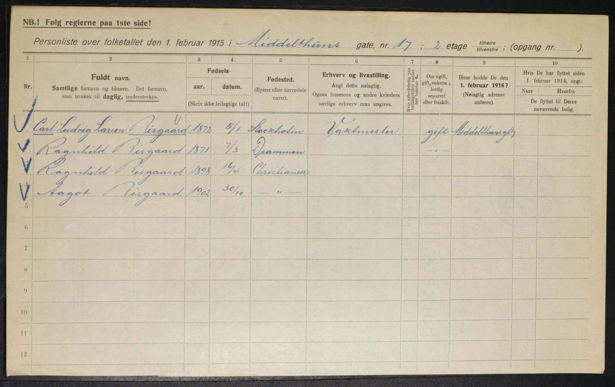 OBA, Municipal Census 1915 for Kristiania, 1915, p. 64801