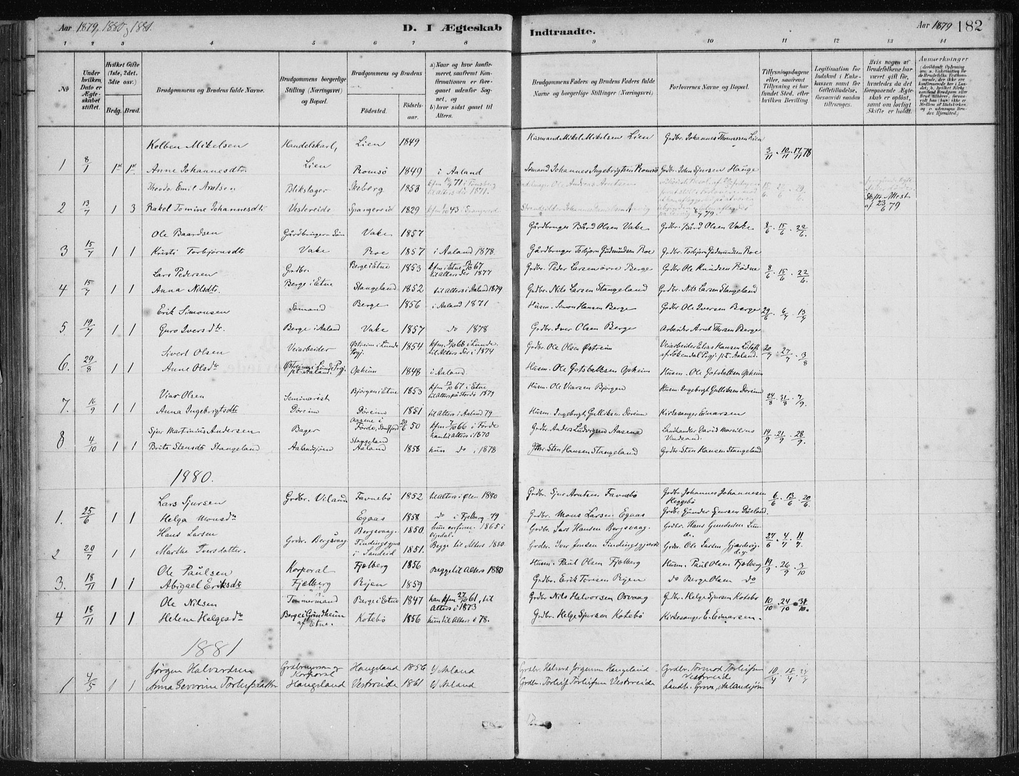 Fjelberg sokneprestembete, AV/SAB-A-75201/H/Haa: Parish register (official) no. D 1, 1879-1918, p. 182