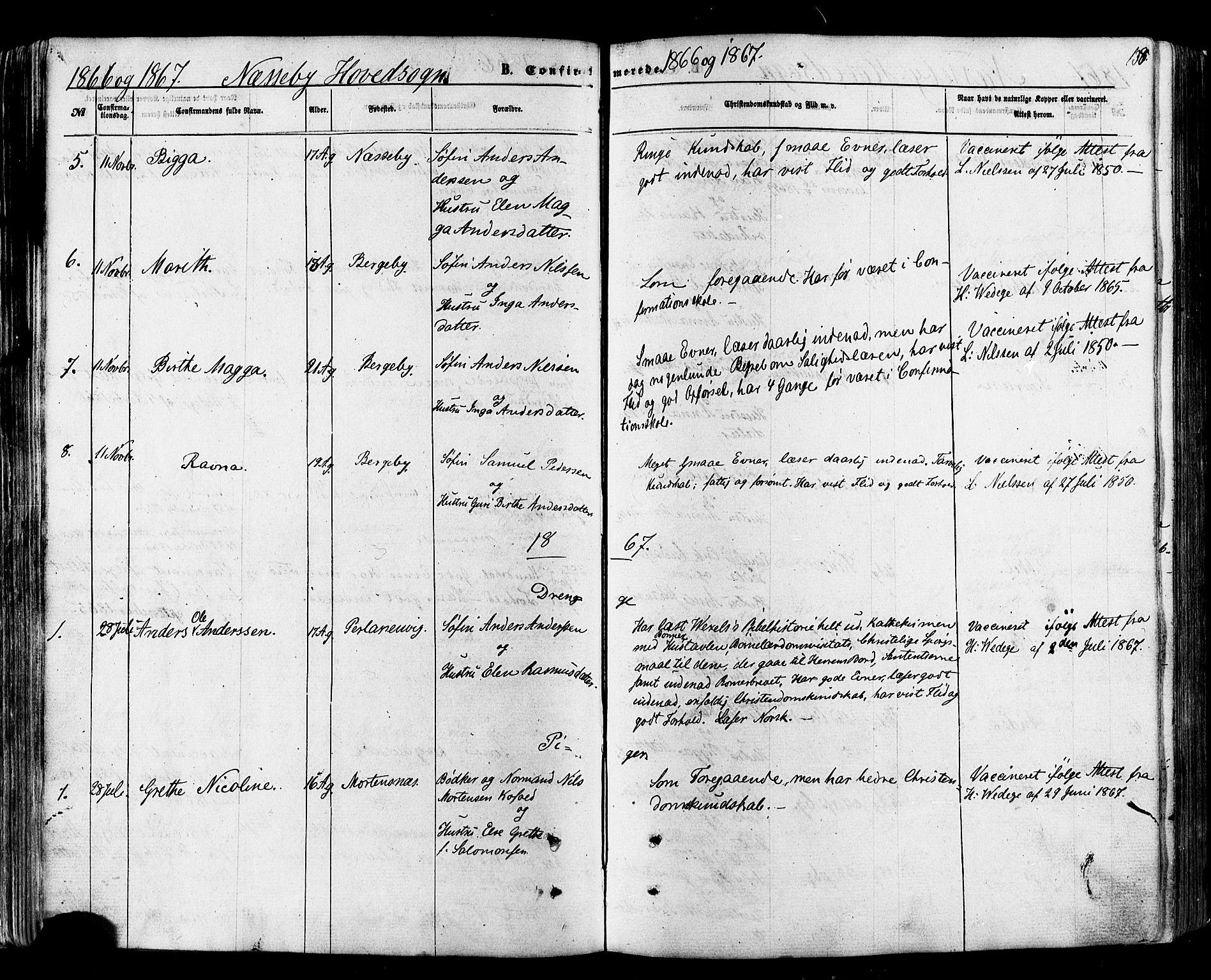 Nesseby sokneprestkontor, SATØ/S-1330/H/Ha/L0003kirke: Parish register (official) no. 3 /1, 1865-1876, p. 138