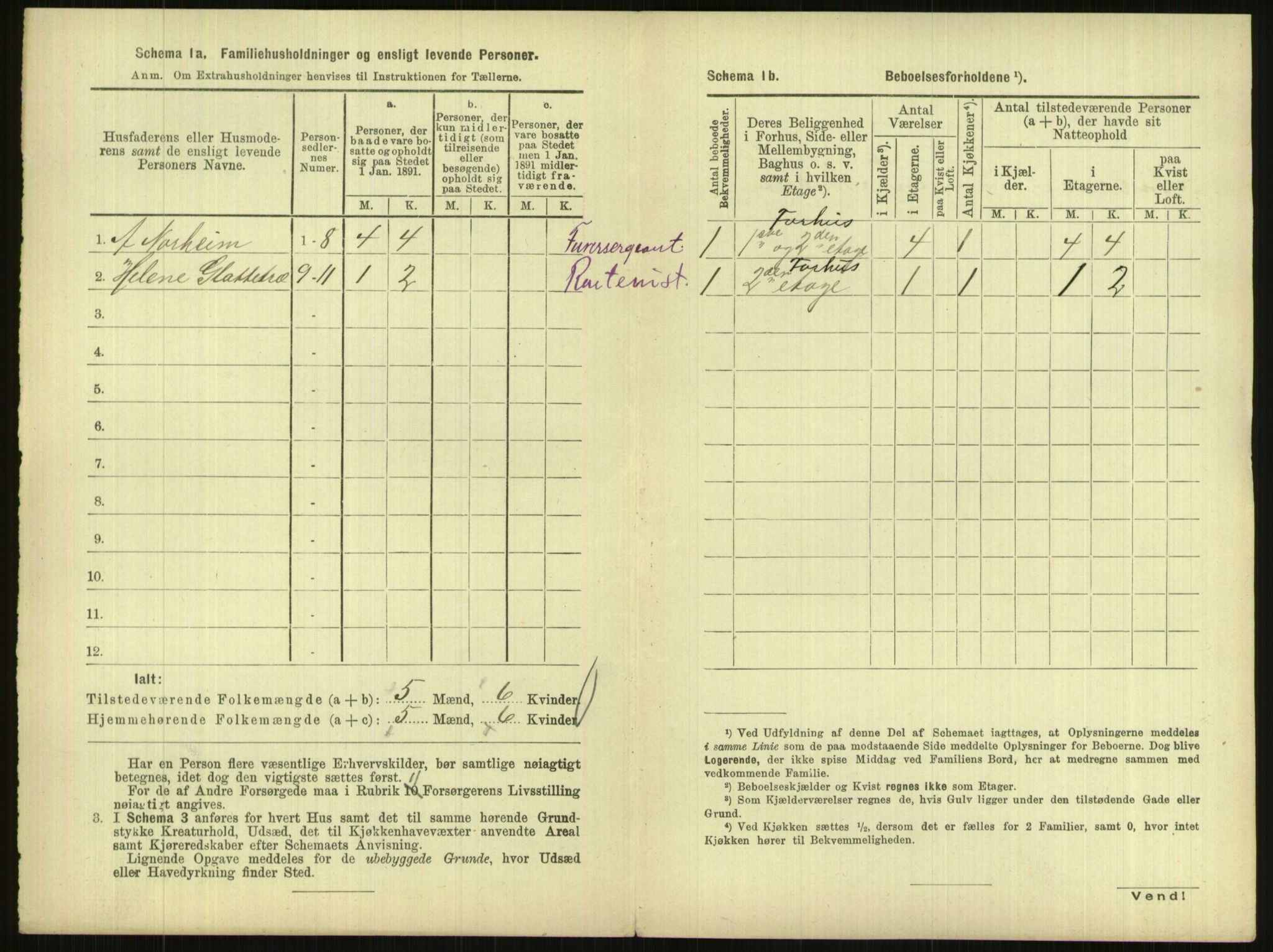 RA, 1891 census for 1001 Kristiansand, 1891, p. 987