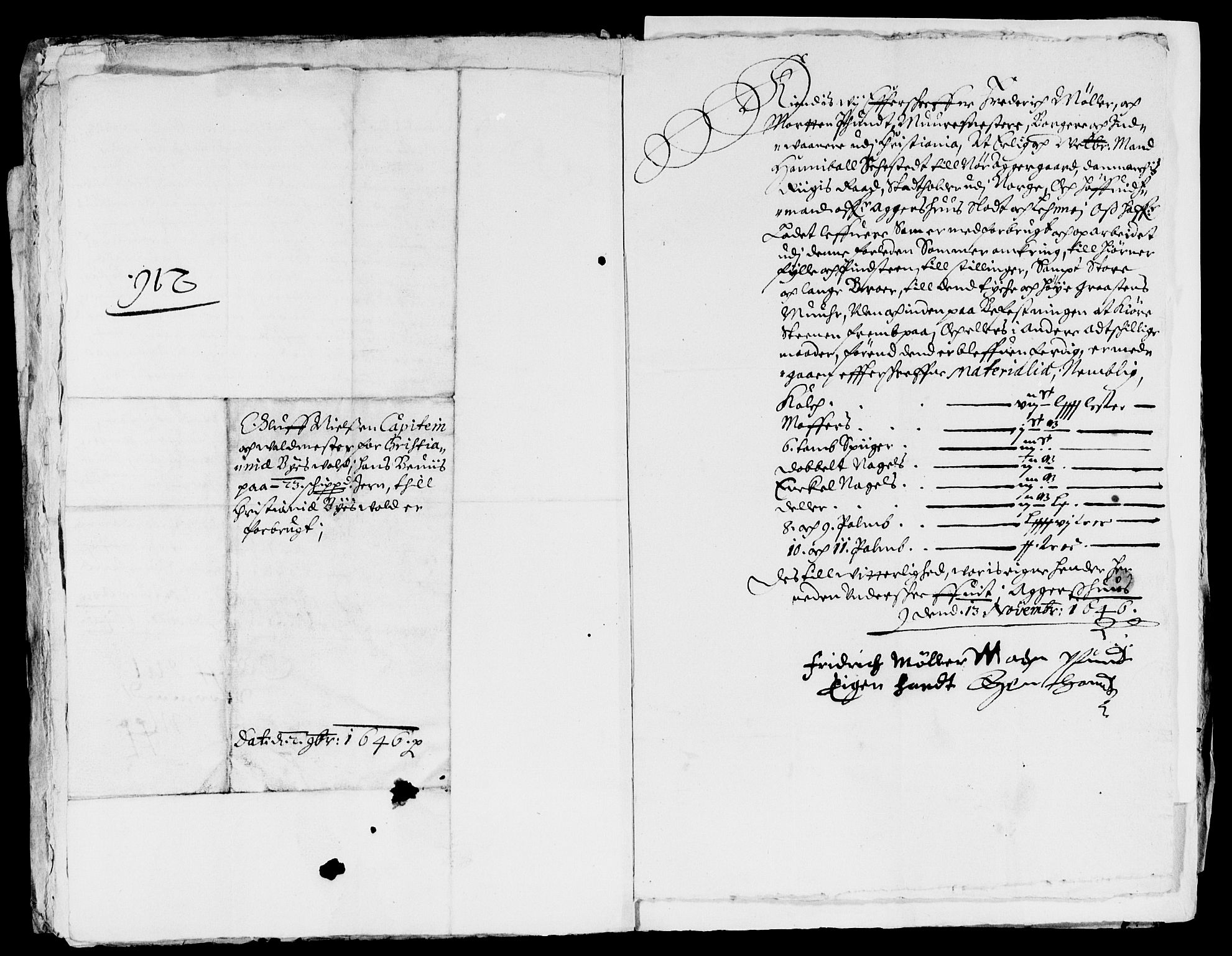 Rentekammeret inntil 1814, Reviderte regnskaper, Lensregnskaper, AV/RA-EA-5023/R/Rb/Rba/L0185: Akershus len, 1645-1646