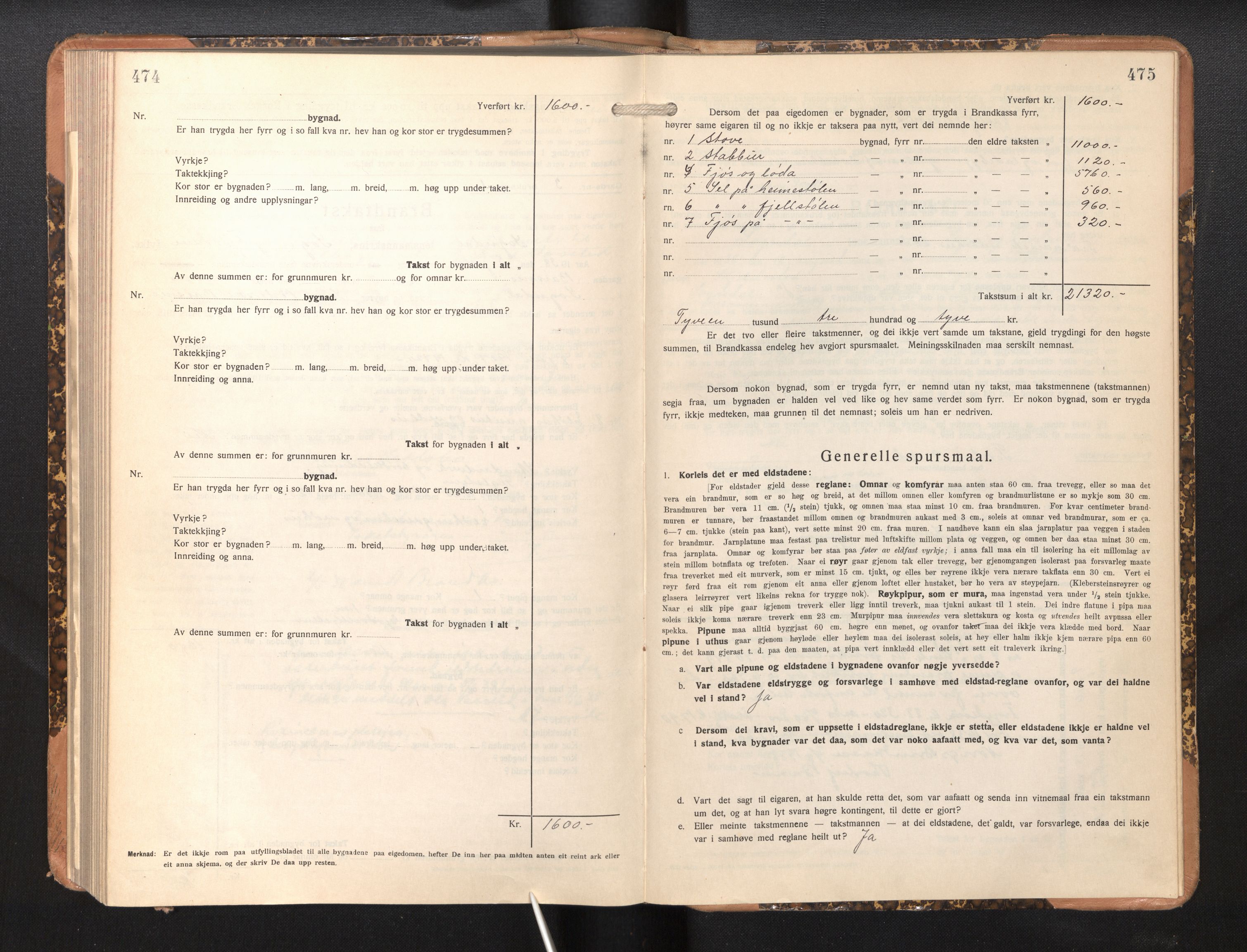 Lensmannen i Sogndal, AV/SAB-A-29901/0012/L0013: Branntakstprotokoll, skjematakst, 1931-1938, p. 474-475