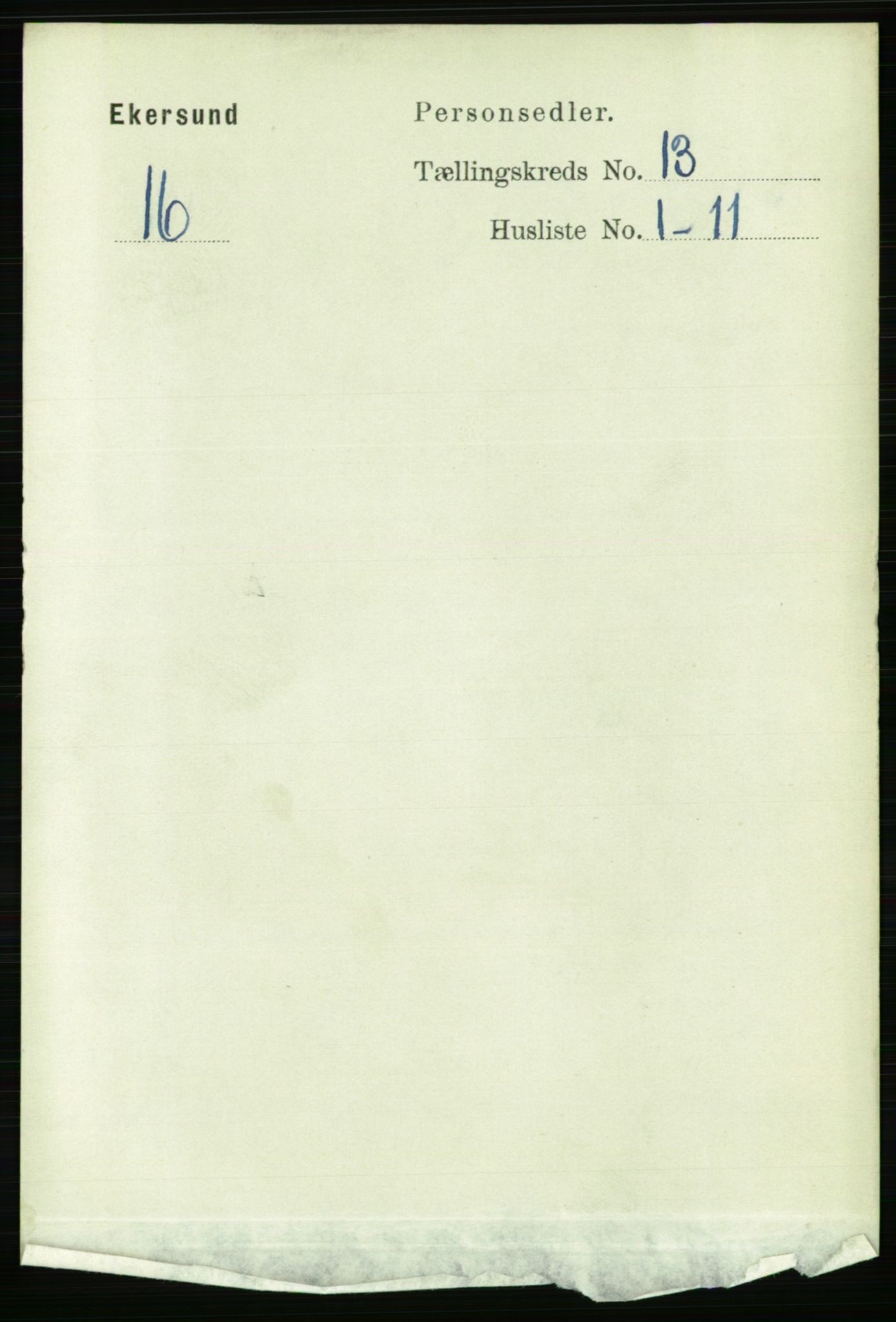 RA, 1891 census for 1101 Egersund, 1891, p. 2354