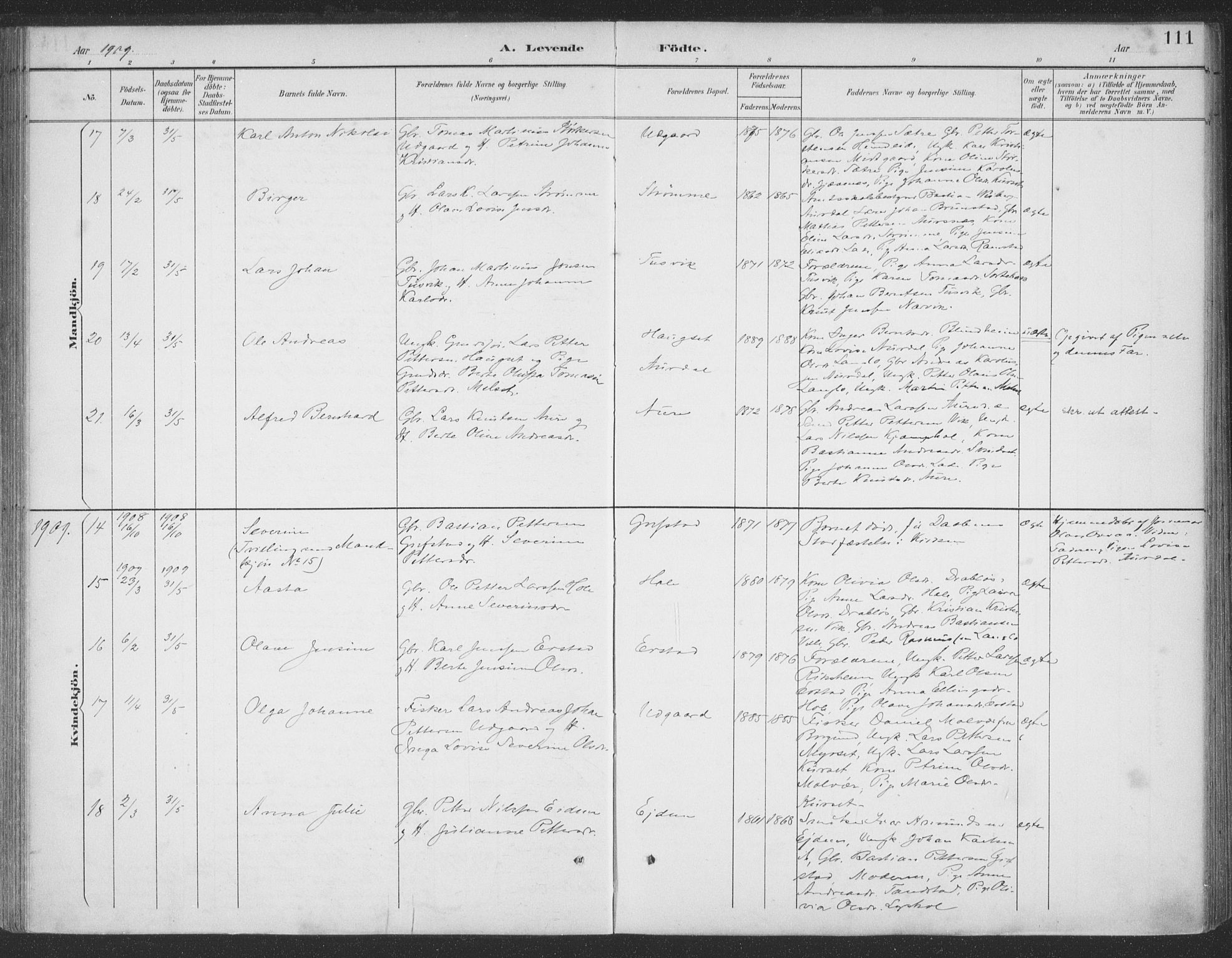 Ministerialprotokoller, klokkerbøker og fødselsregistre - Møre og Romsdal, AV/SAT-A-1454/523/L0335: Parish register (official) no. 523A02, 1891-1911, p. 111