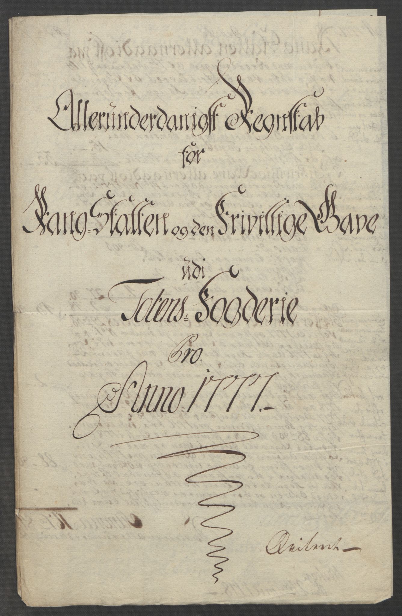 Rentekammeret inntil 1814, Reviderte regnskaper, Fogderegnskap, RA/EA-4092/R19/L1399: Fogderegnskap Toten, Hadeland og Vardal, 1762-1783, p. 433