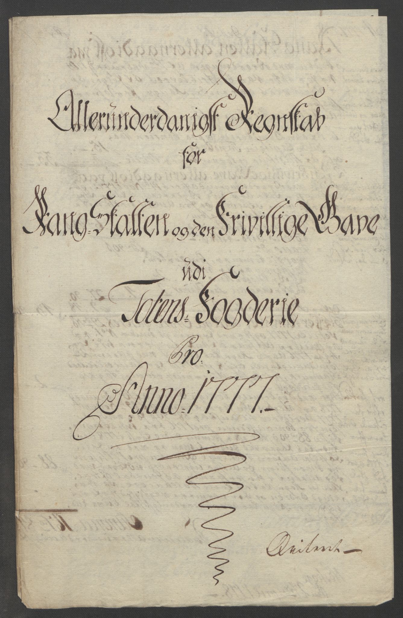 Rentekammeret inntil 1814, Reviderte regnskaper, Fogderegnskap, AV/RA-EA-4092/R19/L1399: Fogderegnskap Toten, Hadeland og Vardal, 1762-1783, p. 433