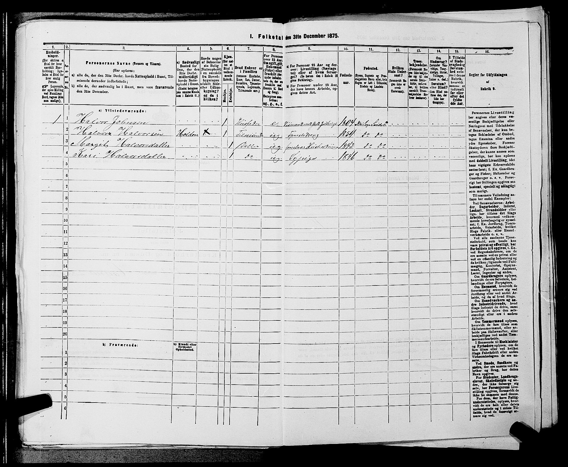 SAKO, 1875 census for 0822P Sauherad, 1875, p. 1488