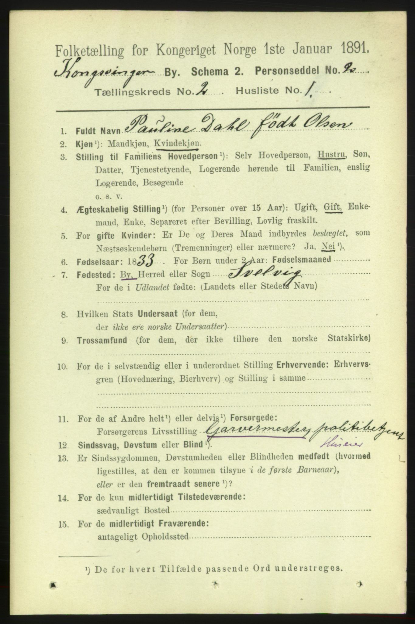 RA, 1891 census for 0402 Kongsvinger, 1891, p. 792