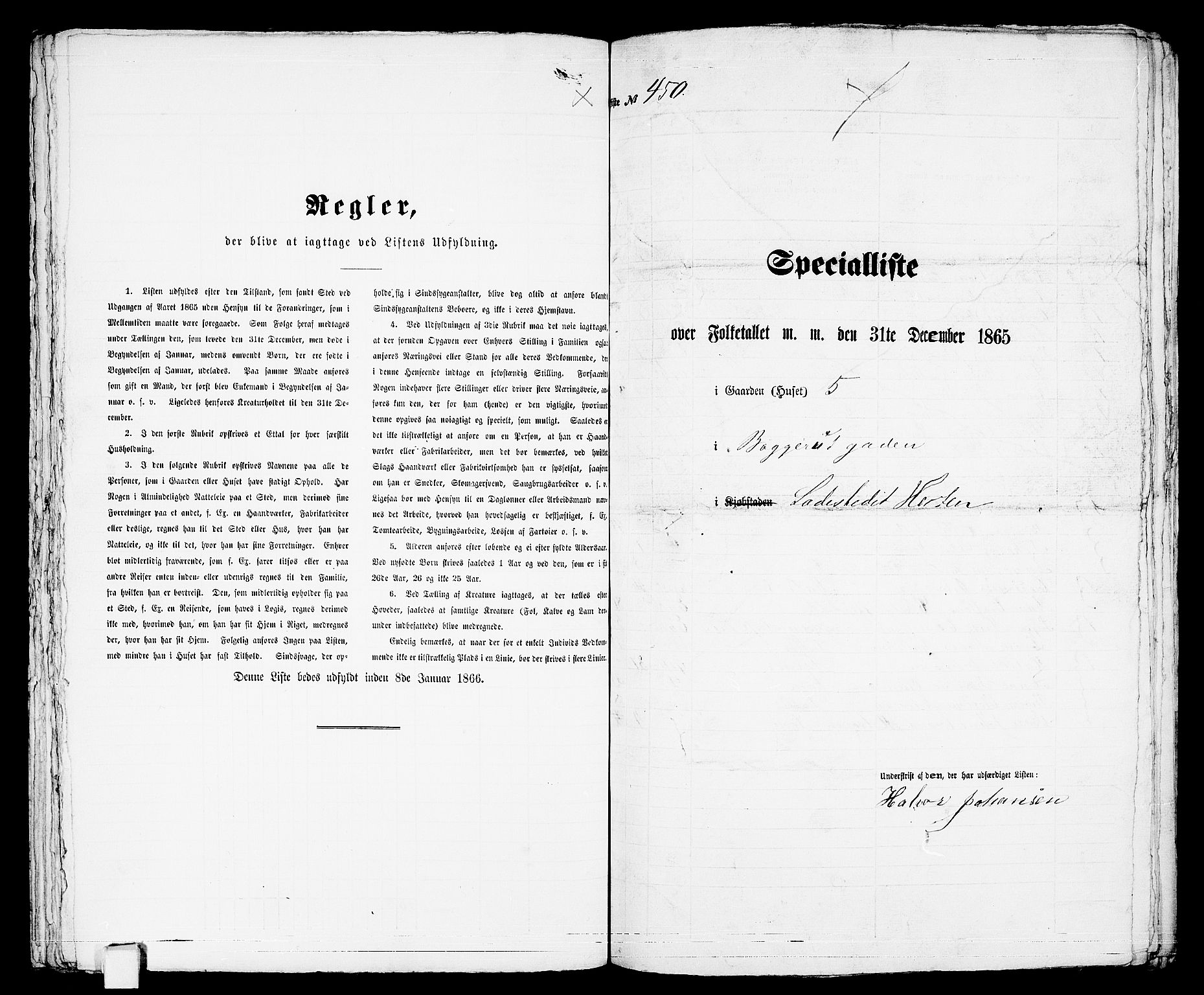 RA, 1865 census for Horten, 1865, p. 943