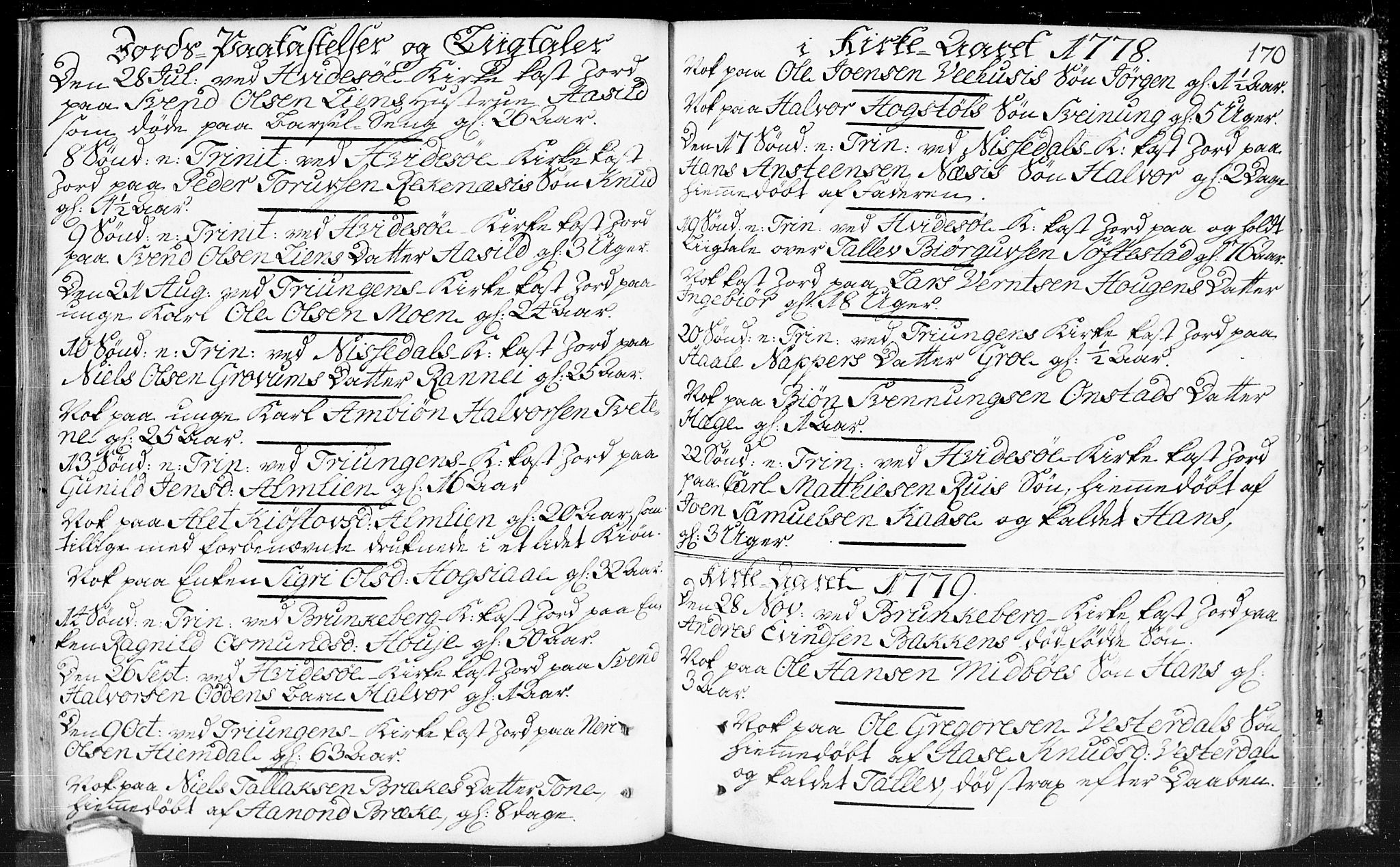 Kviteseid kirkebøker, SAKO/A-276/F/Fa/L0002: Parish register (official) no. I 2, 1773-1786, p. 170