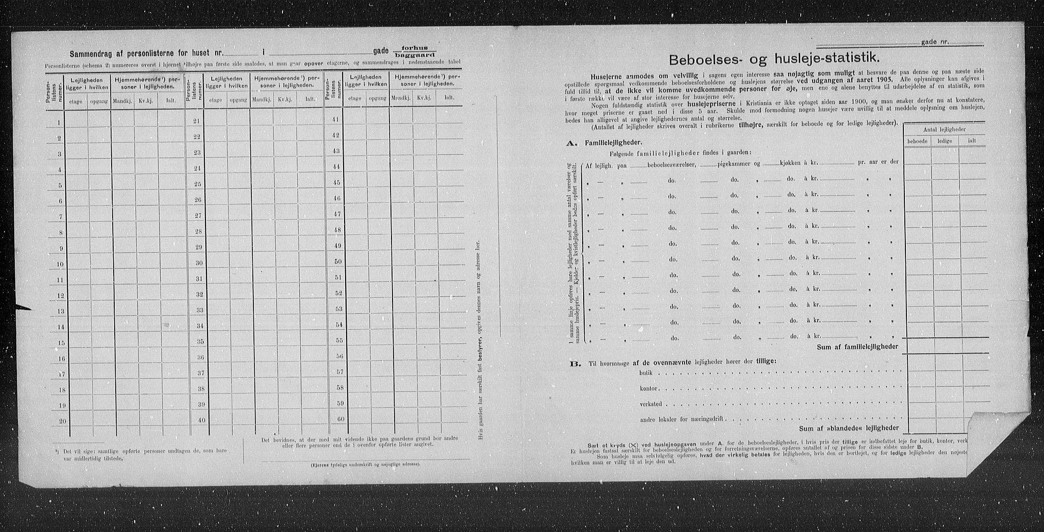 OBA, Municipal Census 1905 for Kristiania, 1905, p. 5790