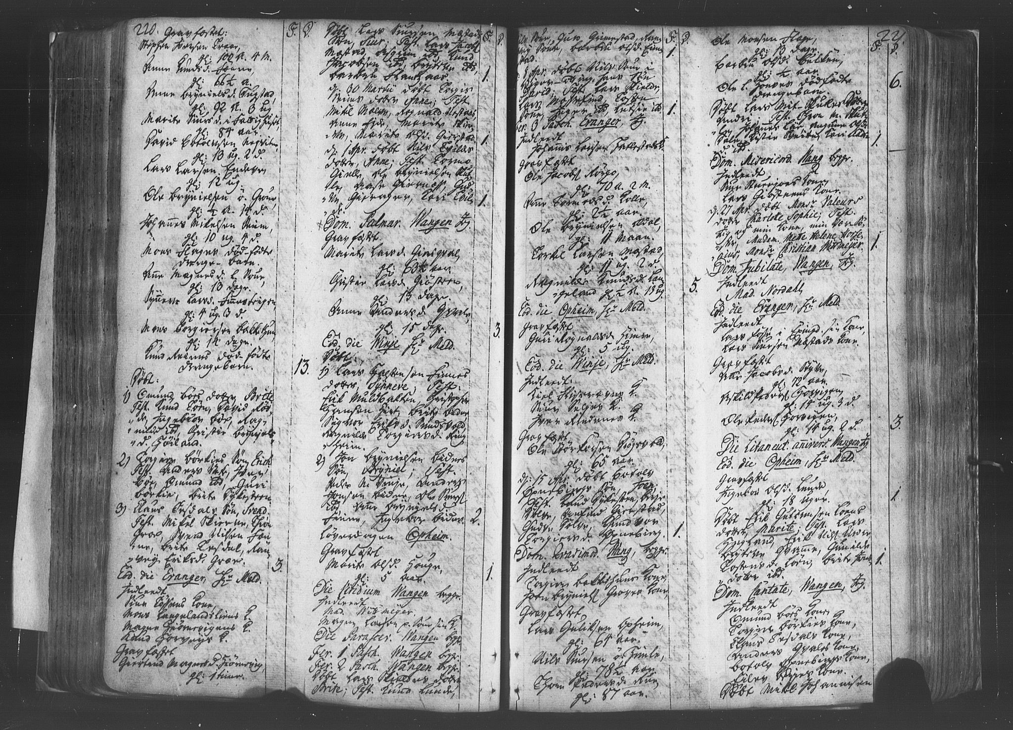 Voss sokneprestembete, AV/SAB-A-79001/H/Haa: Parish register (official) no. A 8, 1752-1780, p. 220-221