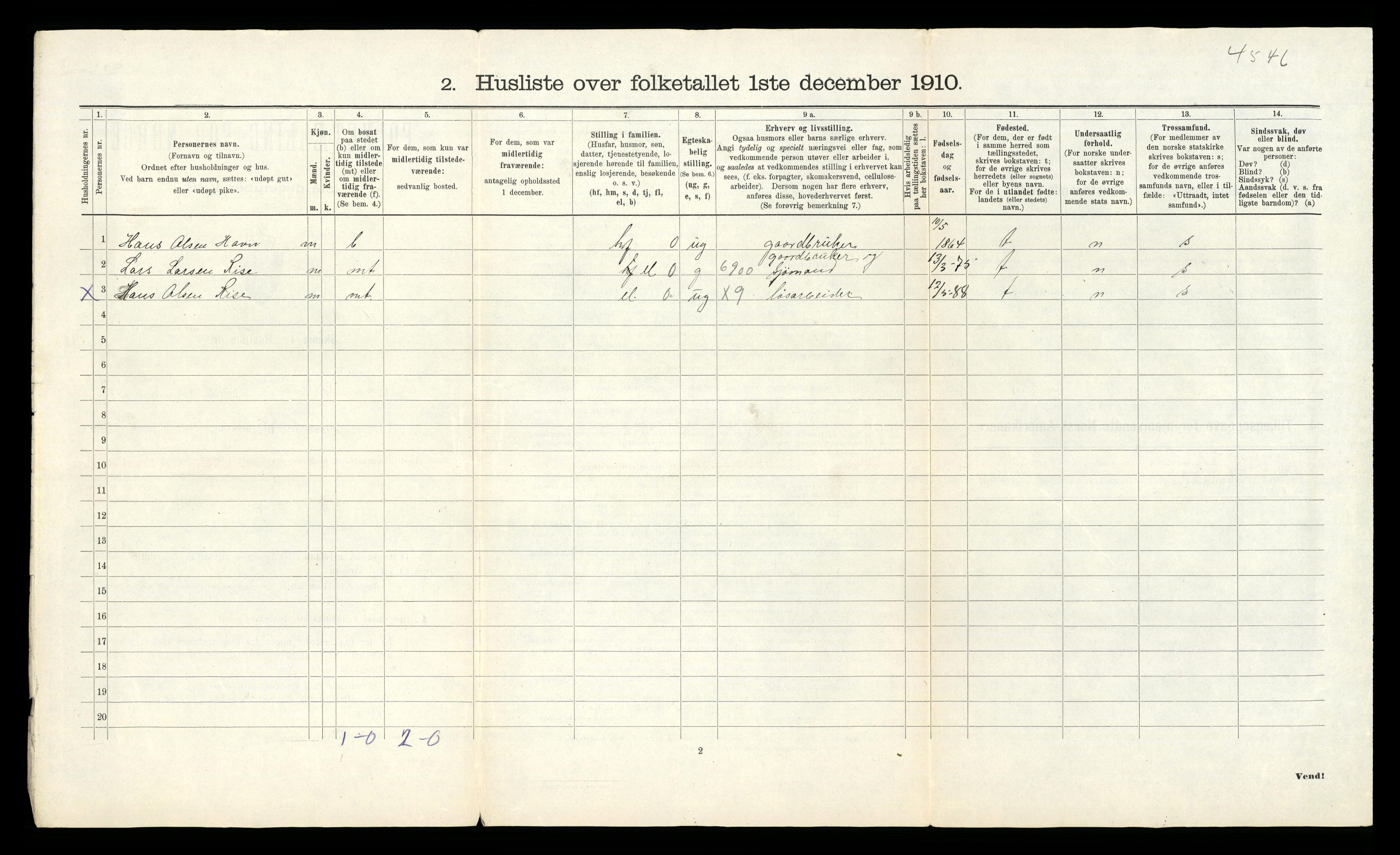 RA, 1910 census for Strandebarm, 1910, p. 31
