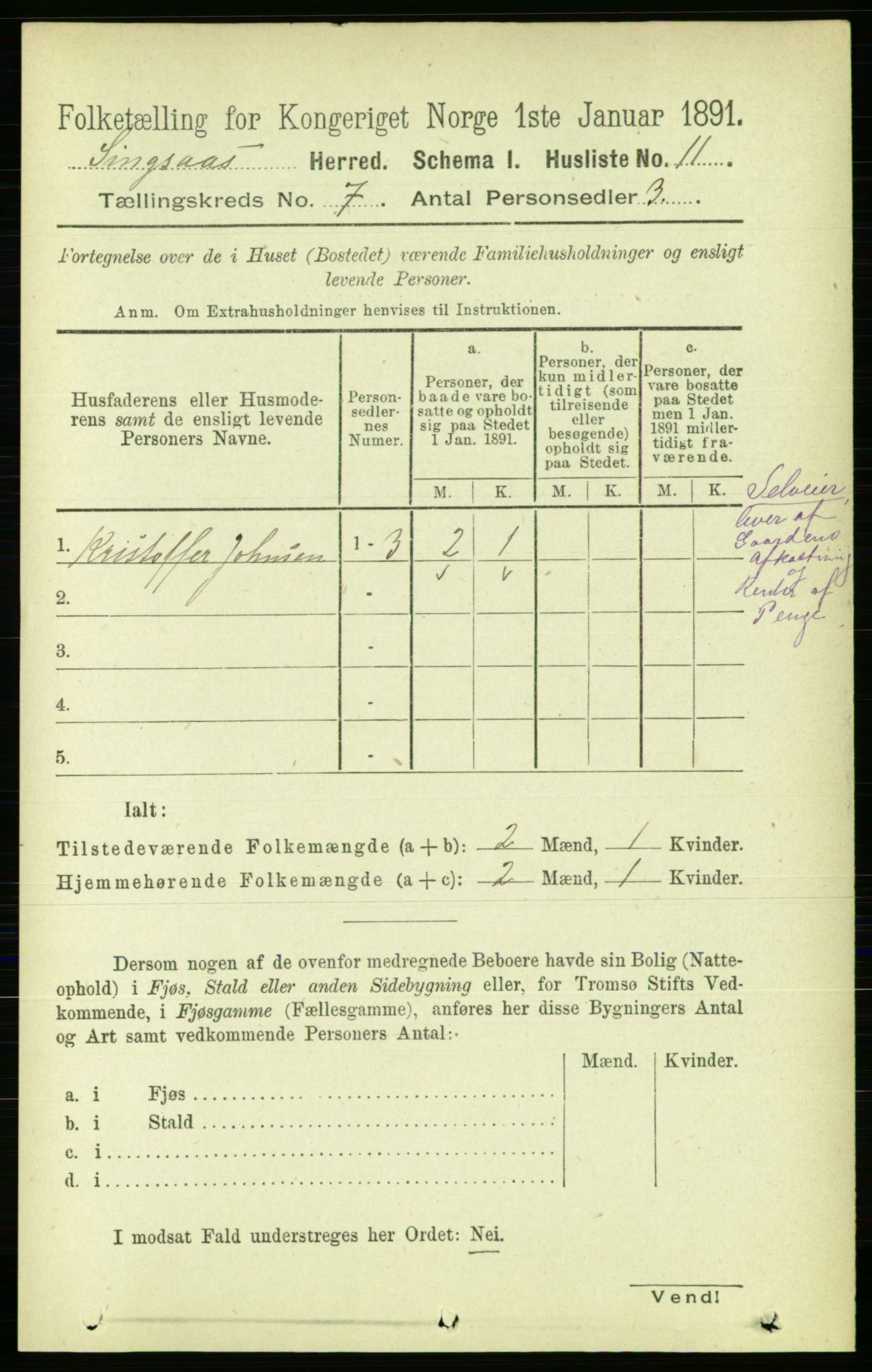 RA, 1891 census for 1646 Singsås, 1891, p. 1572