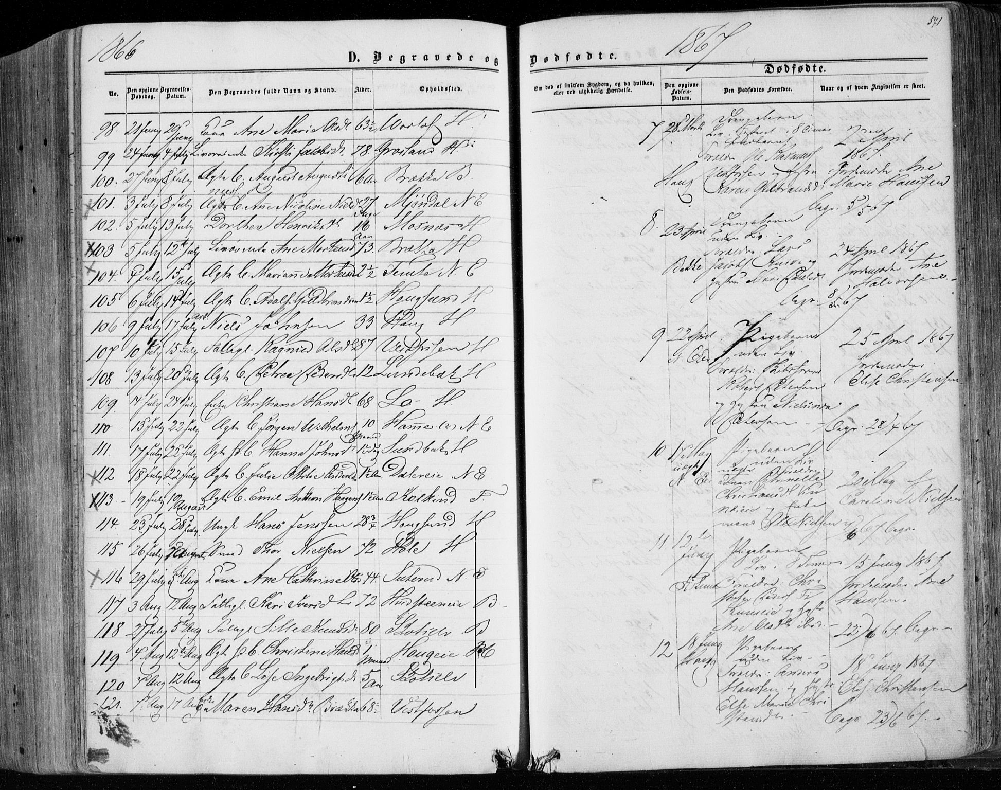 Eiker kirkebøker, SAKO/A-4/F/Fa/L0016: Parish register (official) no. I 16, 1860-1868, p. 571