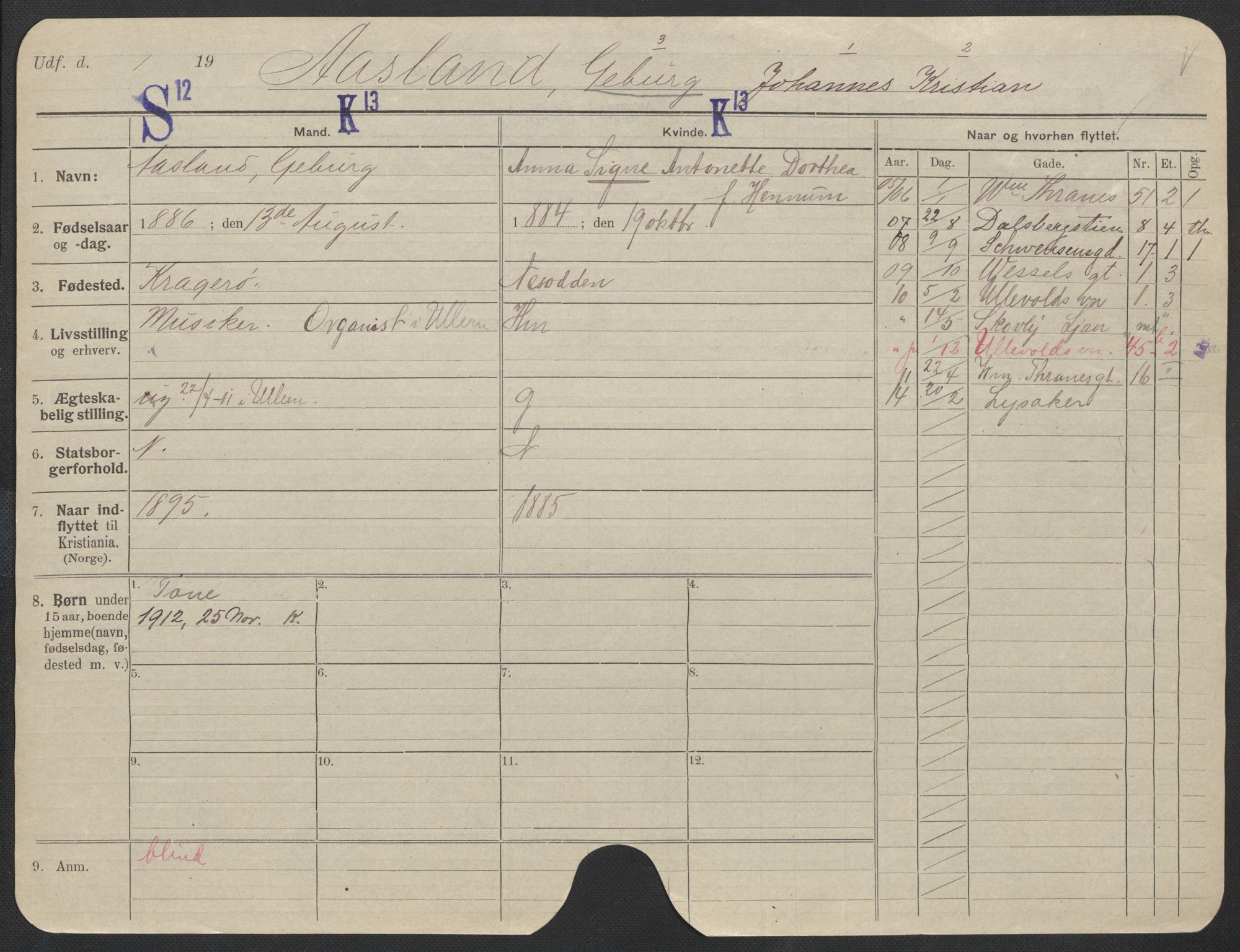 Oslo folkeregister, Registerkort, AV/SAO-A-11715/F/Fa/Fac/L0011: Menn, 1906-1914, p. 1251a