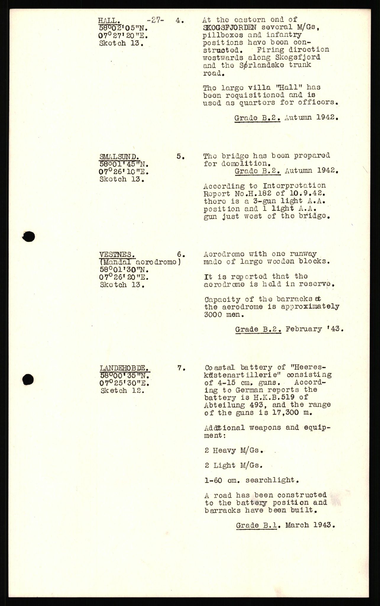 Forsvaret, Forsvarets overkommando II, AV/RA-RAFA-3915/D/Dd/L0023: Vest-Agder, 1942-1943, p. 57