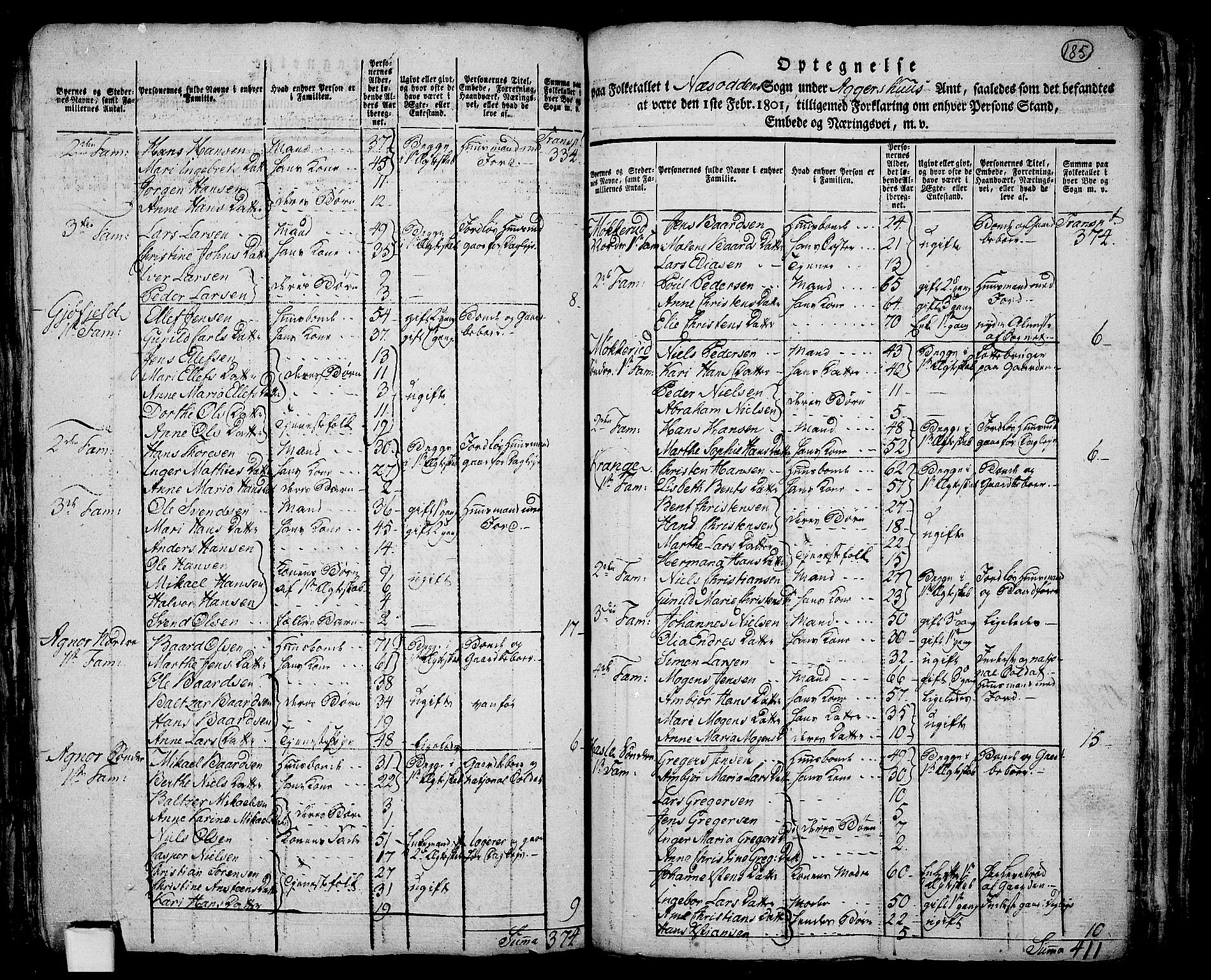 RA, 1801 census for 0216P Nesodden, 1801, p. 184b-185a