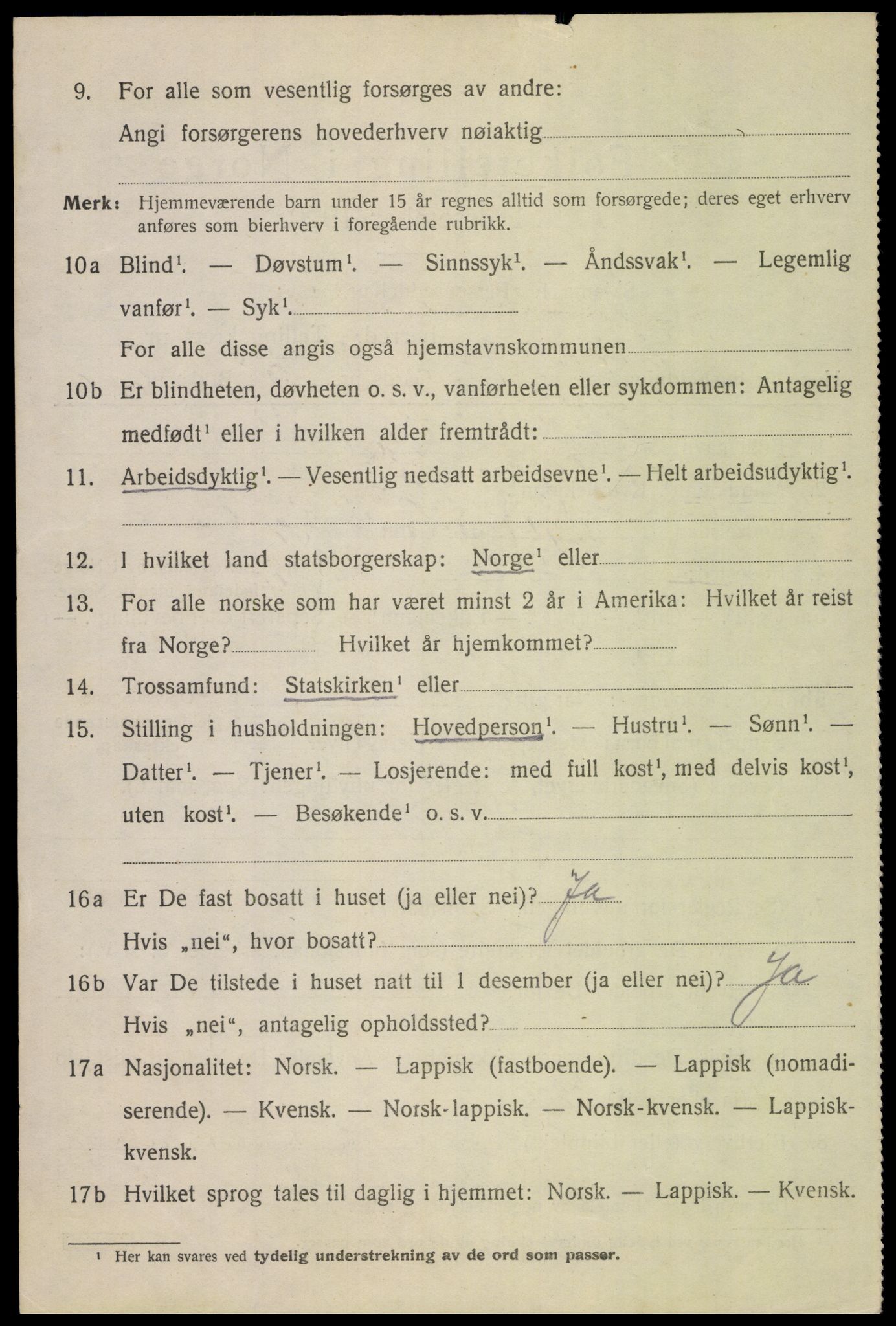 SAT, 1920 census for Bodin, 1920, p. 2687