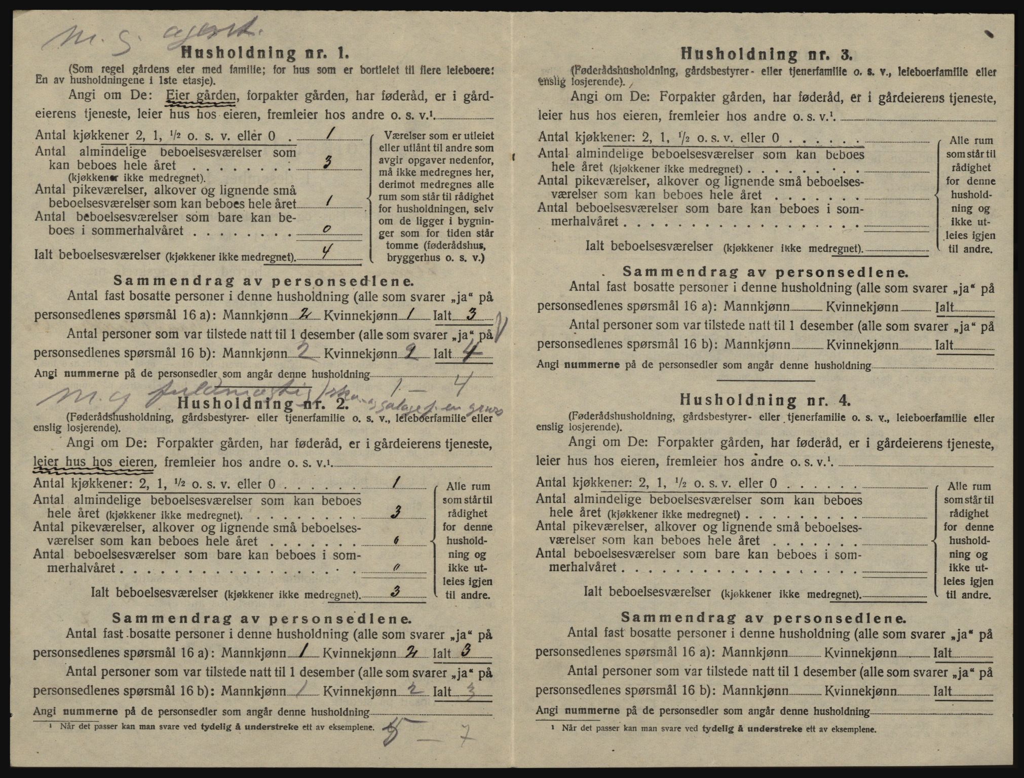 SAO, 1920 census for Glemmen, 1920, p. 1608