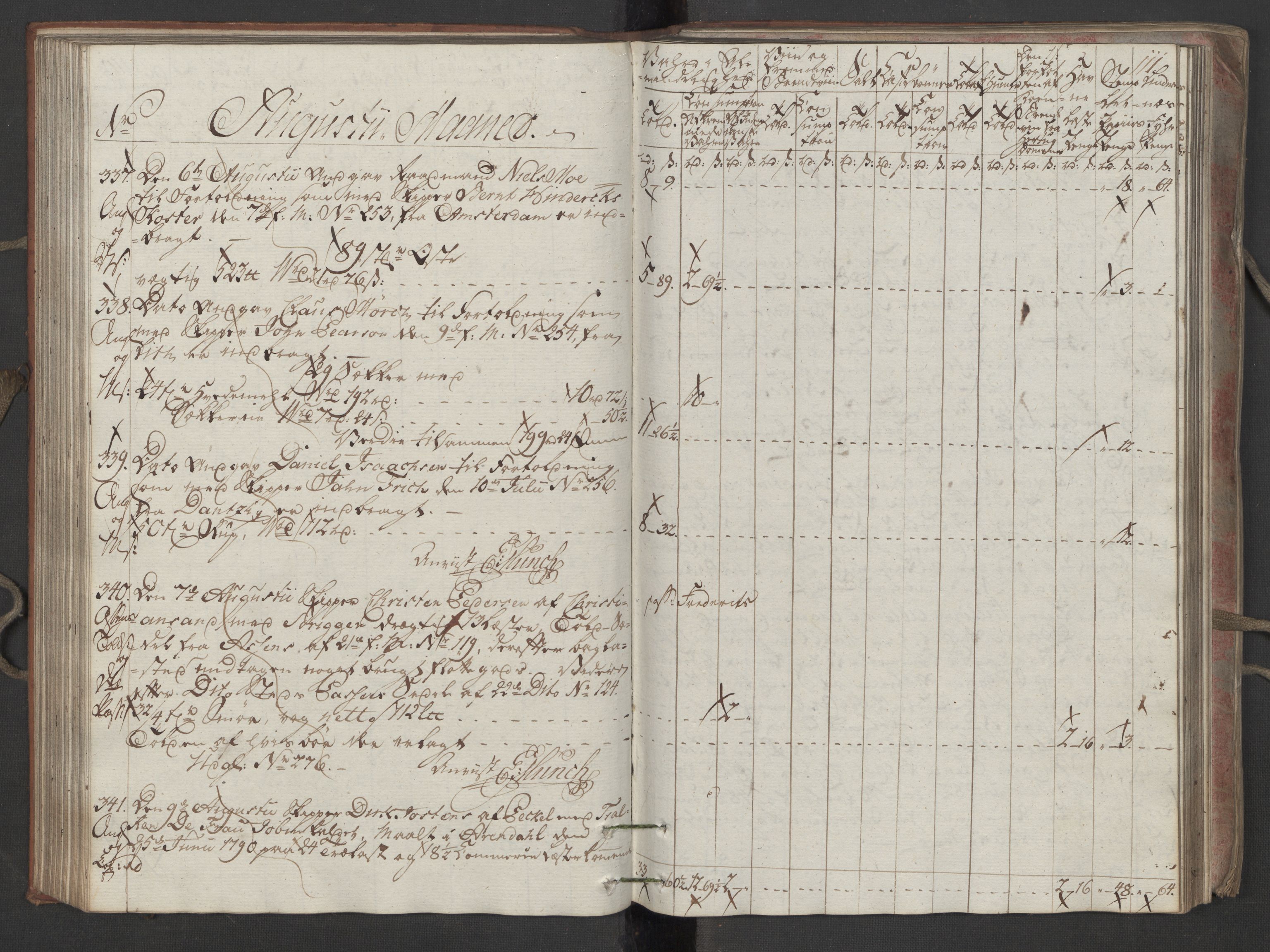 Generaltollkammeret, tollregnskaper, AV/RA-EA-5490/R16/L0115/0001: Tollregnskaper Kristiansand / Inngående tollbok, 1790-1792, p. 110b-111a