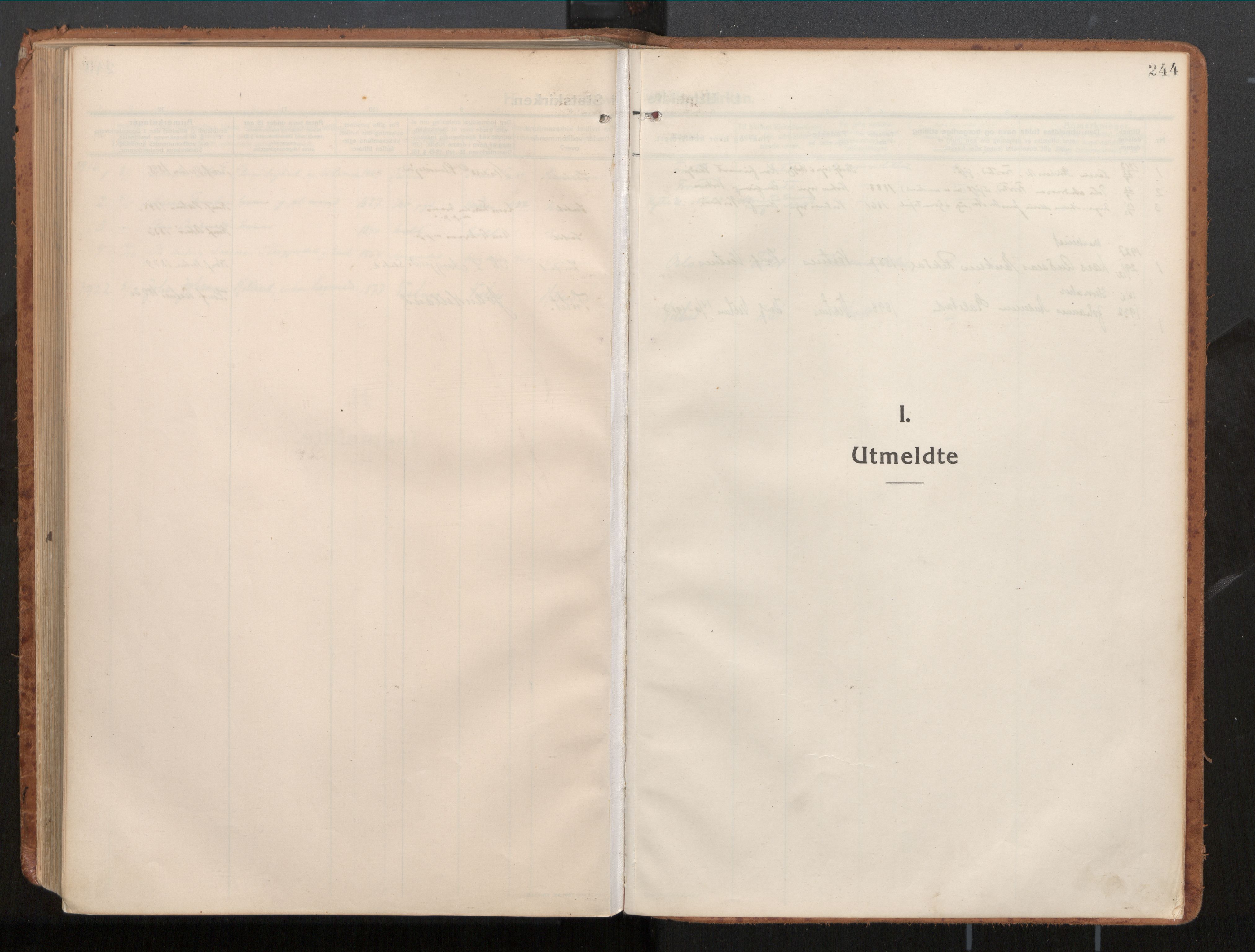 Ministerialprotokoller, klokkerbøker og fødselsregistre - Møre og Romsdal, SAT/A-1454/539/L0534a: Parish register (official) no. 539A08, 1912-1935, p. 244
