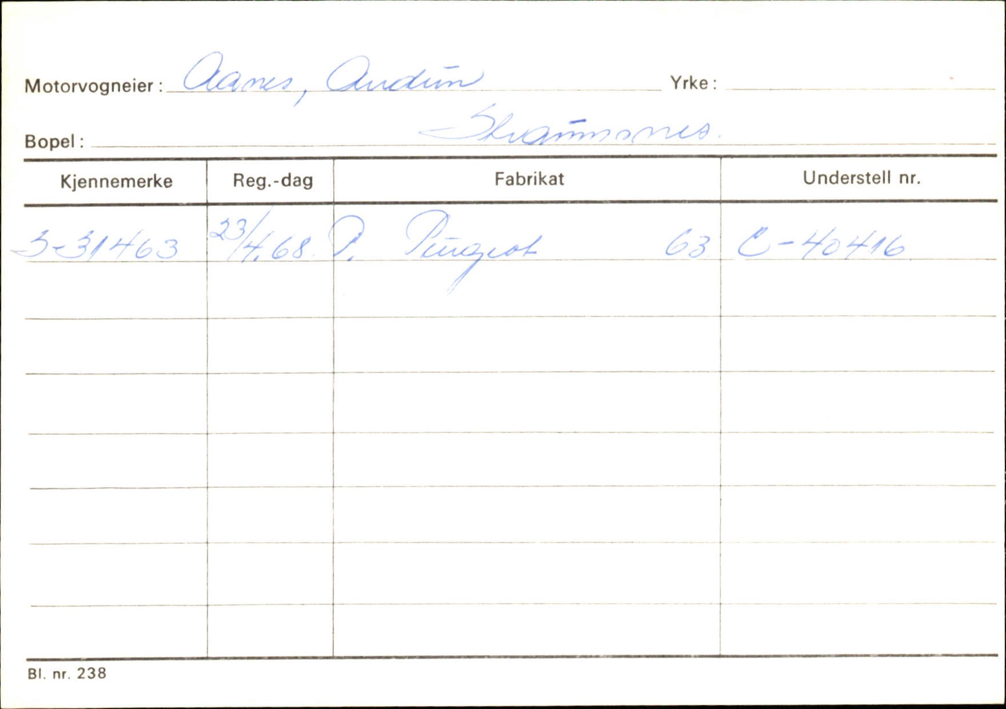 Statens vegvesen, Sogn og Fjordane vegkontor, SAB/A-5301/4/F/L0126: Eigarregister Fjaler M-Å. Leikanger A-Å, 1945-1975, p. 730