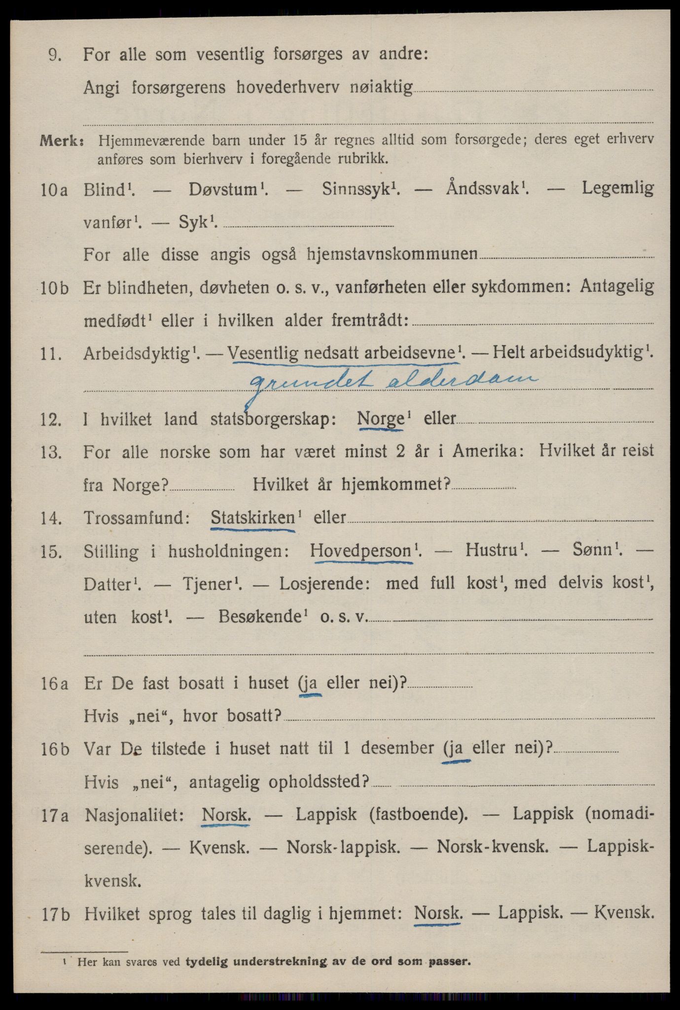 SAT, 1920 census for Soknedal, 1920, p. 4583