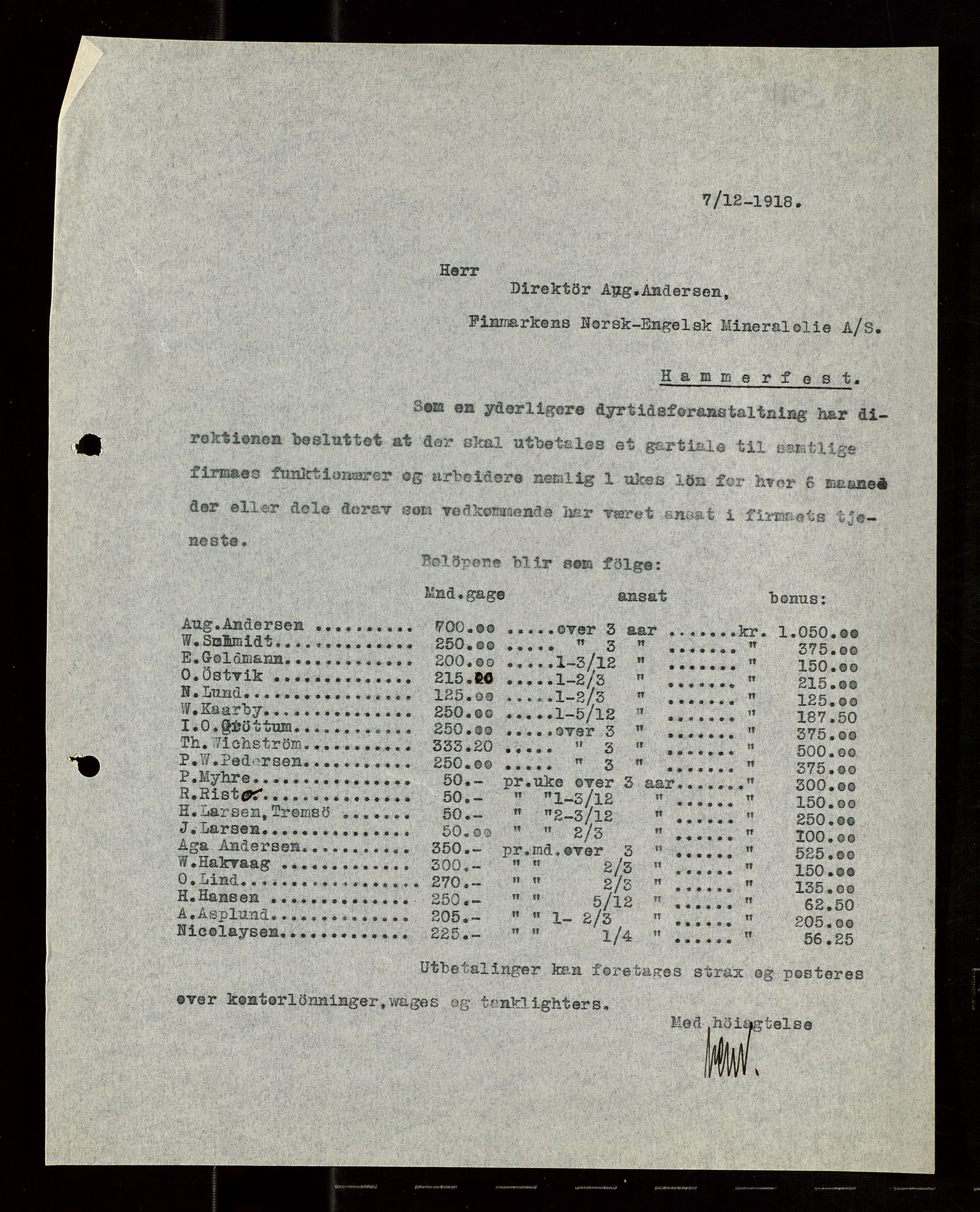 Pa 1521 - A/S Norske Shell, AV/SAST-A-101915/E/Ea/Eaa/L0021: Sjefskorrespondanse, 1918, p. 194