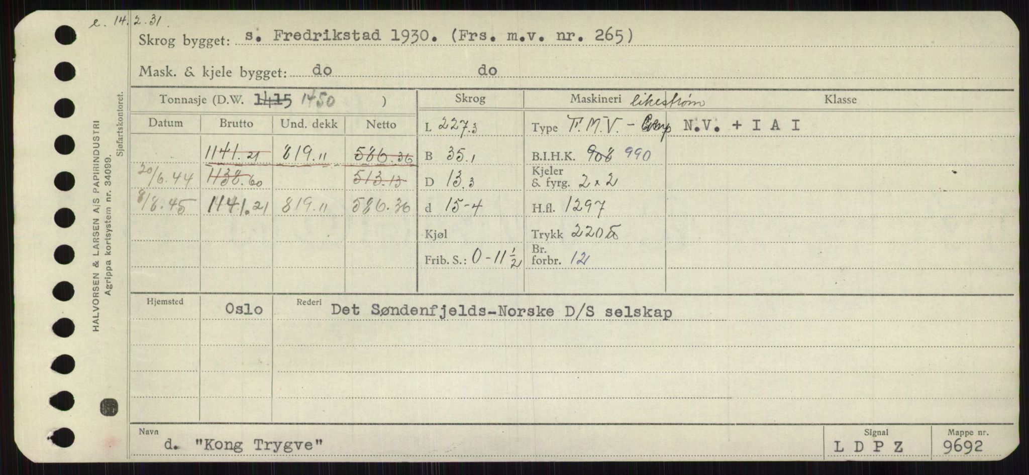 Sjøfartsdirektoratet med forløpere, Skipsmålingen, AV/RA-S-1627/H/Hb/L0003: Fartøy, I-N, p. 133