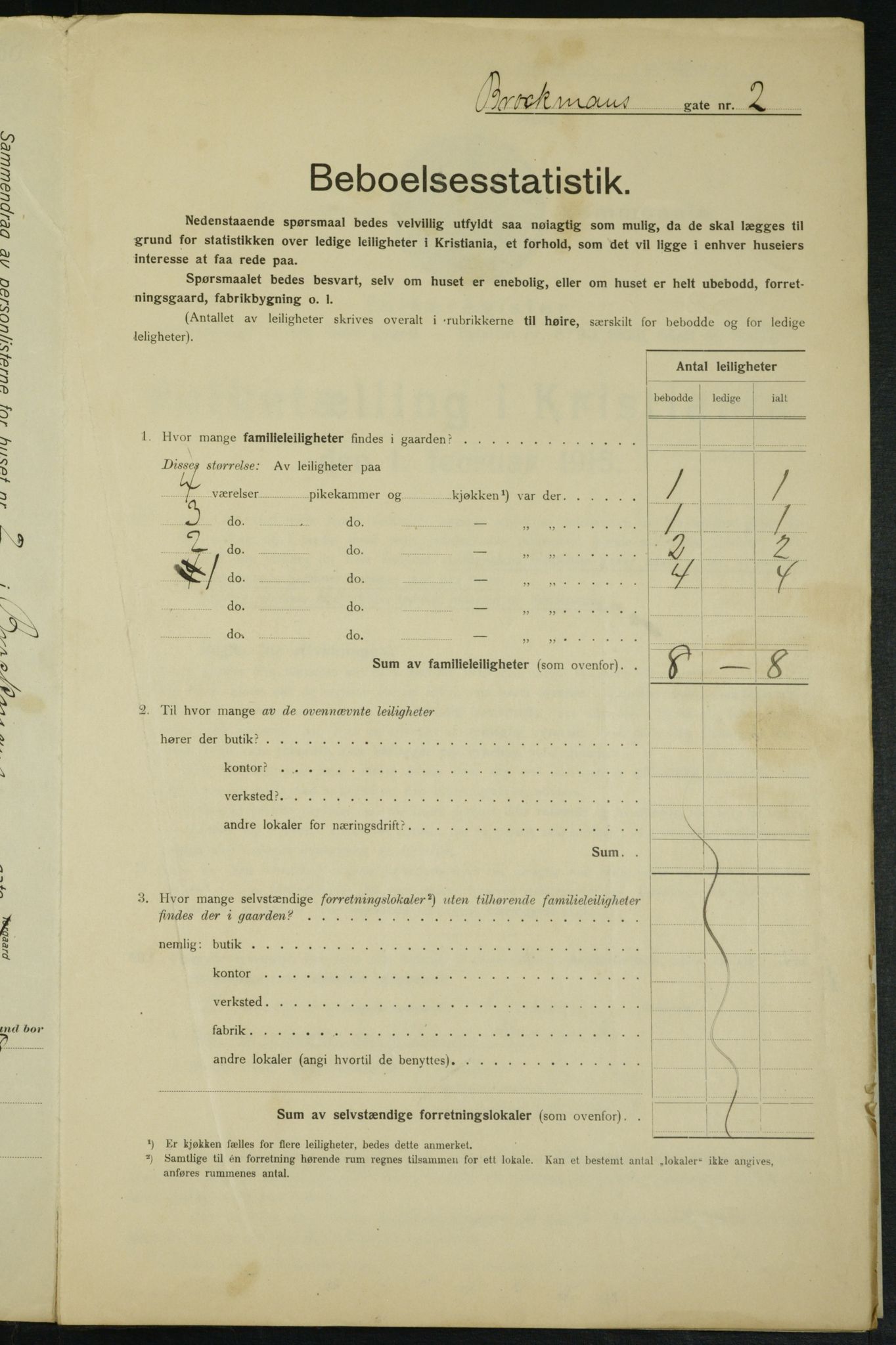 OBA, Municipal Census 1915 for Kristiania, 1915, p. 9553