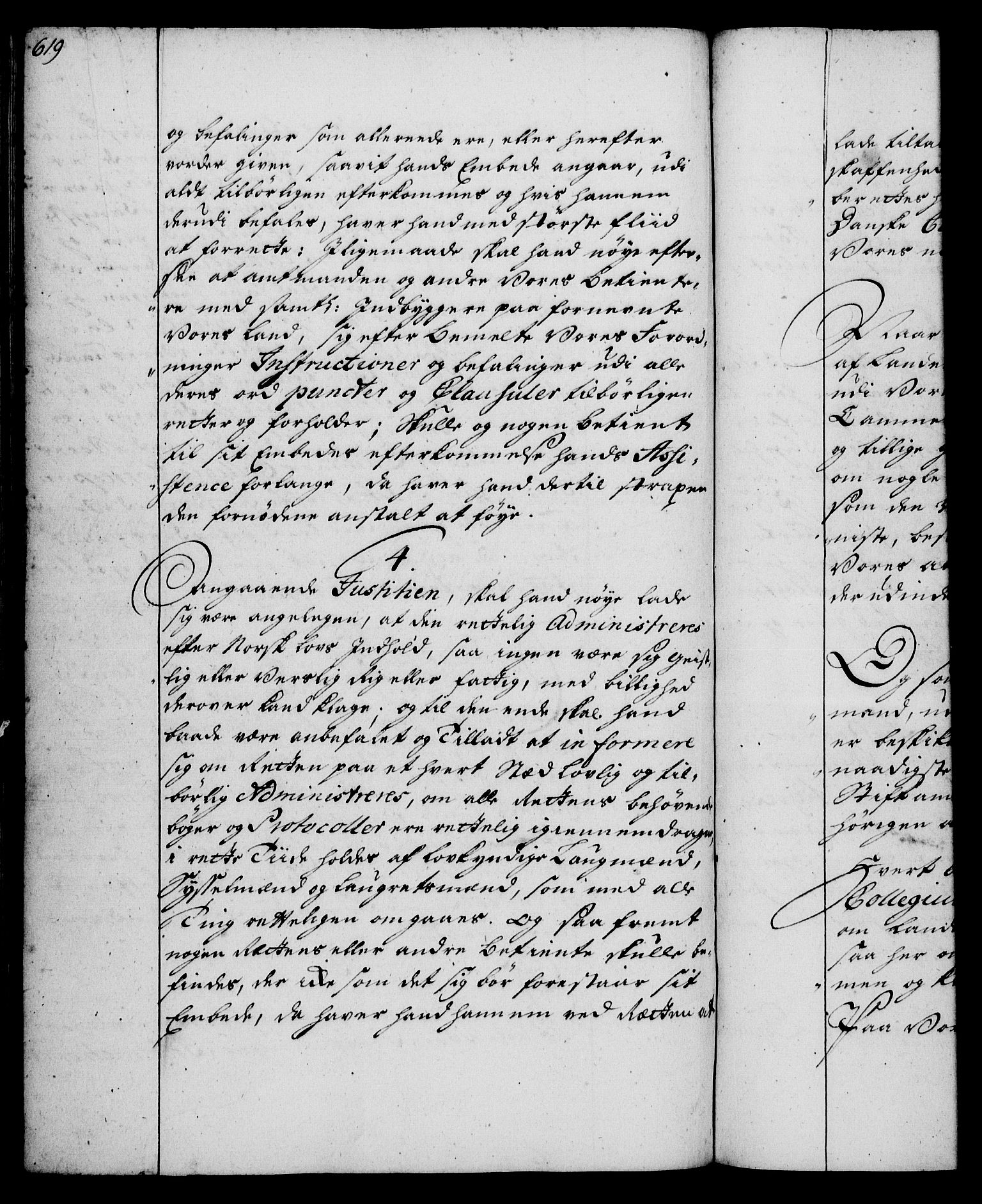 Rentekammeret, Kammerkanselliet, RA/EA-3111/G/Gg/Ggi/L0002: Norsk instruksjonsprotokoll med register (merket RK 53.35), 1729-1751, p. 619