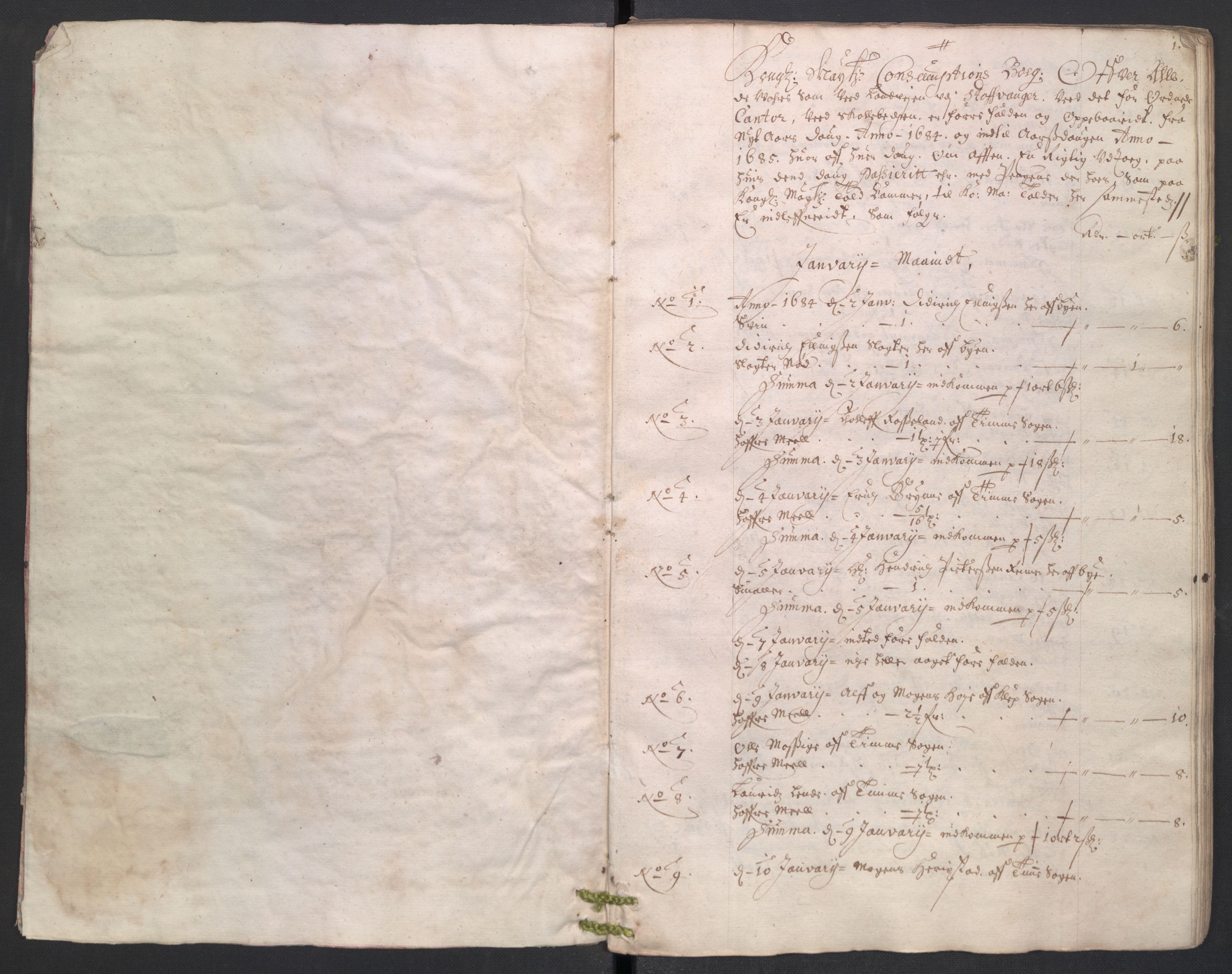 Rentekammeret inntil 1814, Reviderte regnskaper, Byregnskaper, AV/RA-EA-4066/R/Ro/L0332: [O24] Konsumpsjonsregnskap, 1683-1684, p. 95