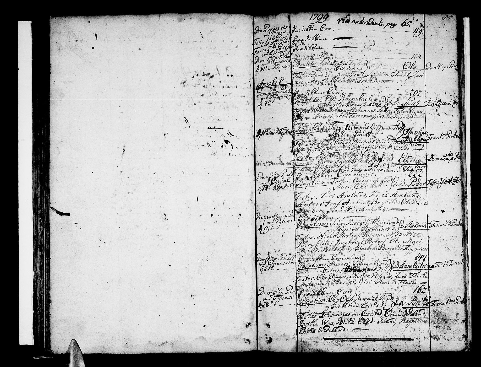 Tysnes sokneprestembete, AV/SAB-A-78601/H/Haa: Parish register (official) no. A 2 /1, 1732-1804, p. 85