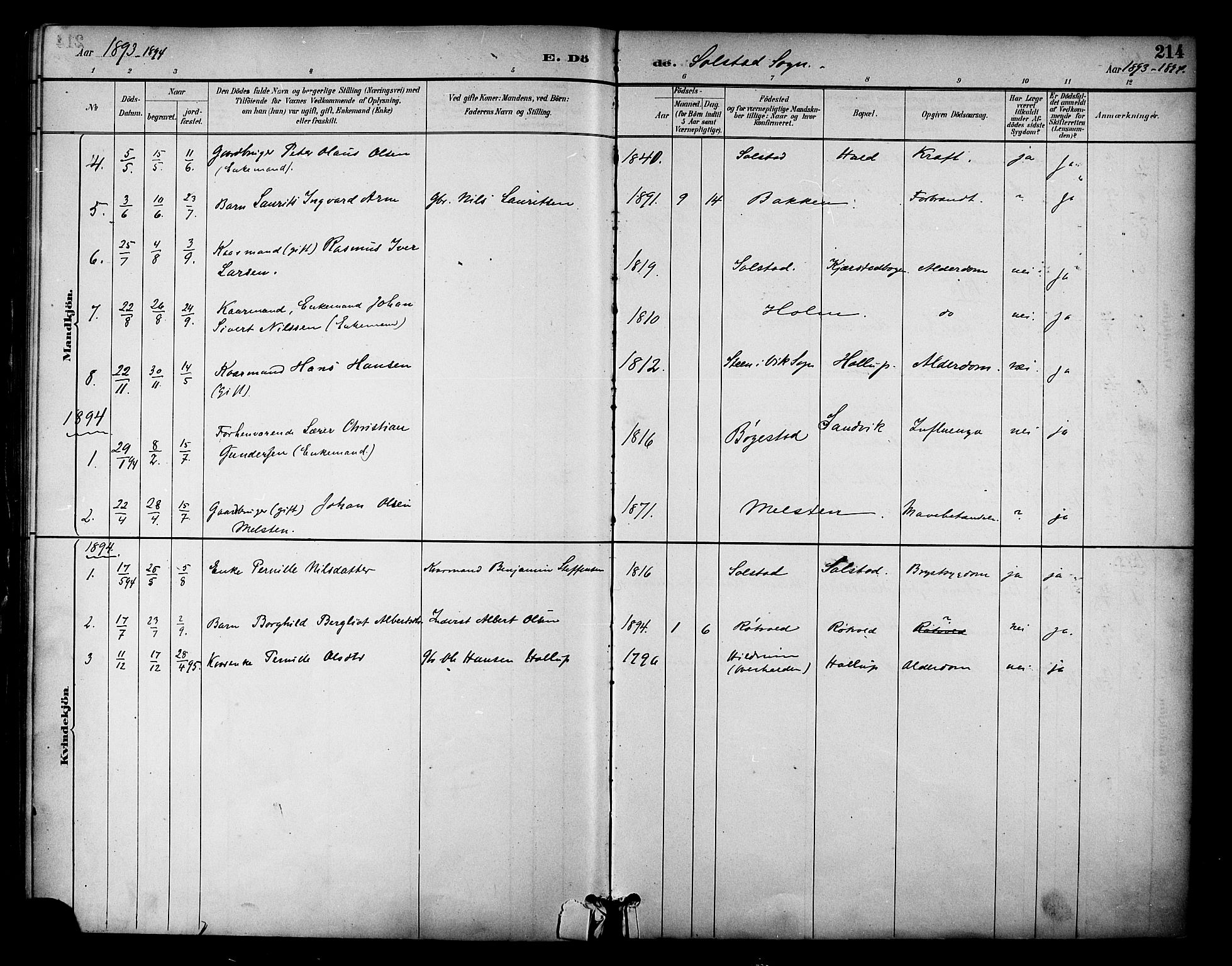 Ministerialprotokoller, klokkerbøker og fødselsregistre - Nordland, AV/SAT-A-1459/810/L0151: Parish register (official) no. 810A10 /2, 1885-1895, p. 214