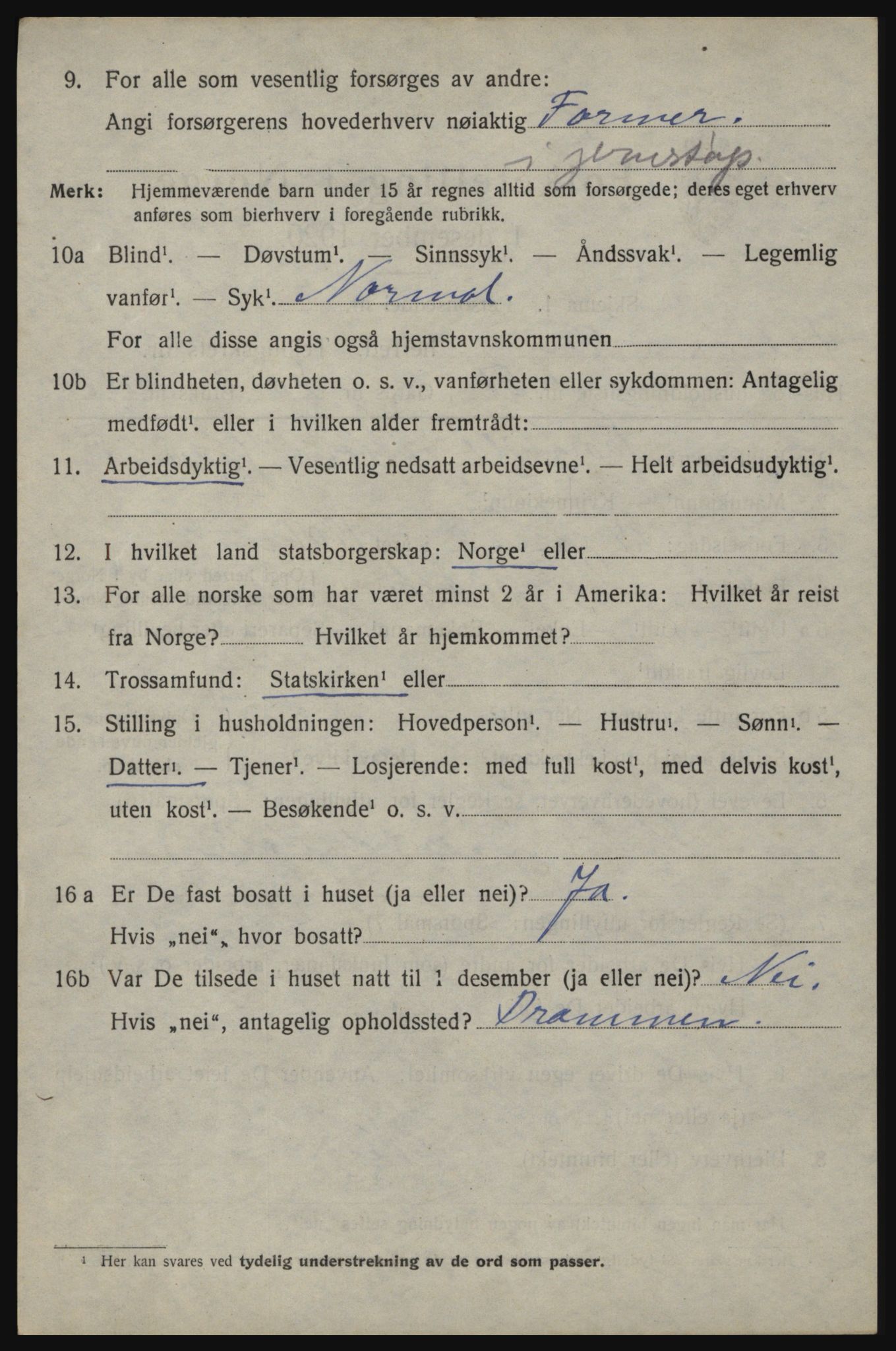 SAO, 1920 census for Berg, 1920, p. 11234